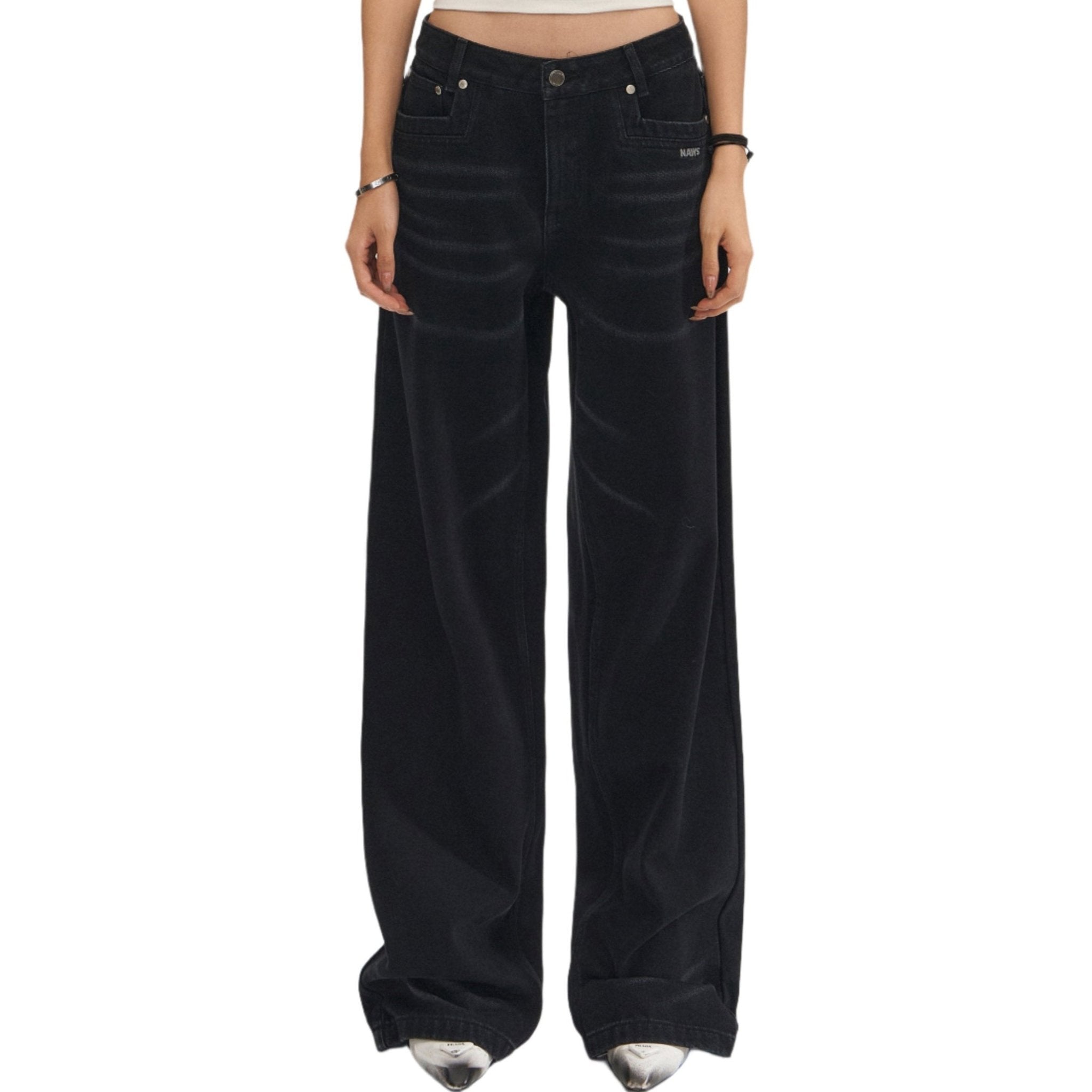 9-1 Cow Scratch Jeans In Black | MADAX