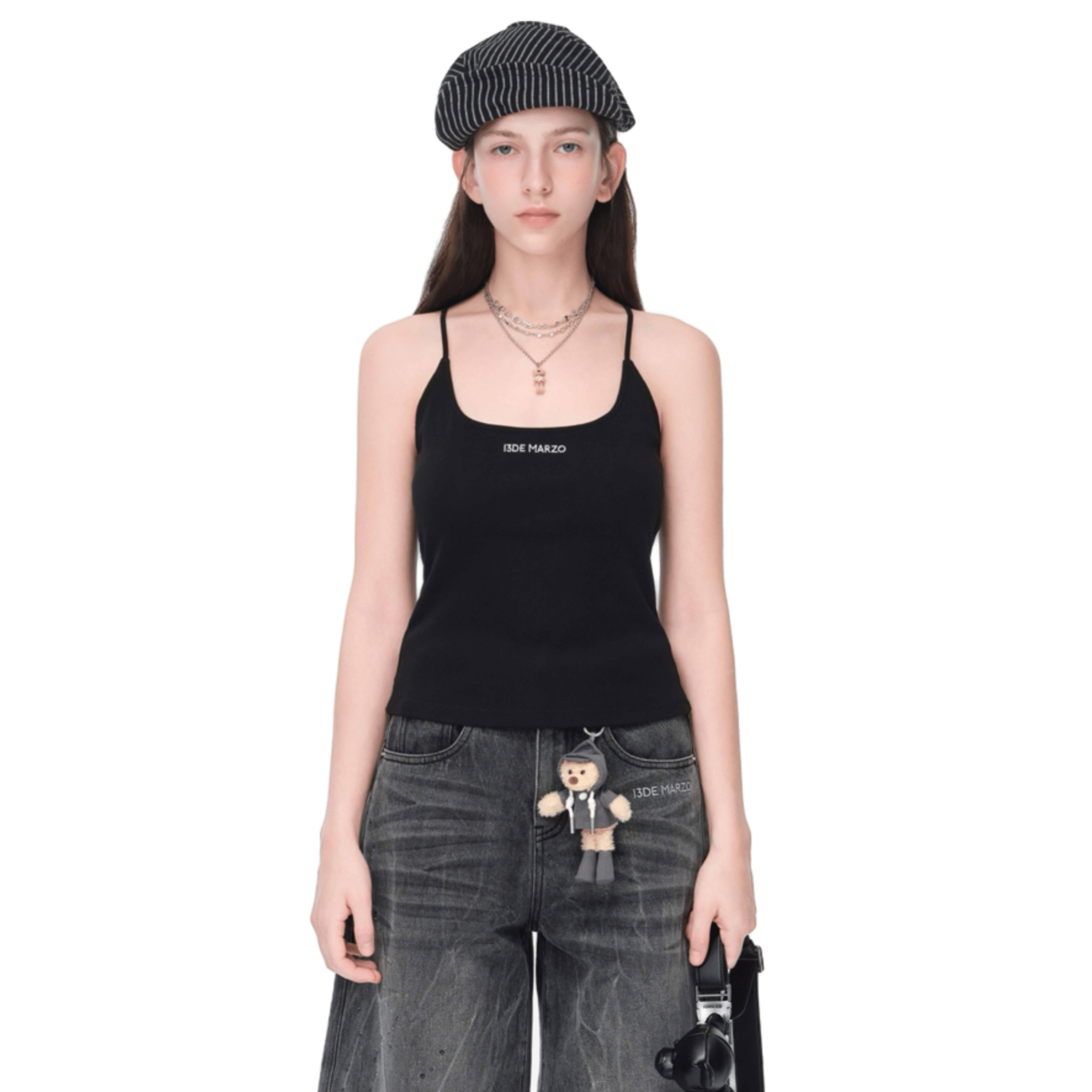 Back Bear Harness Tank Top in Black | MADAX