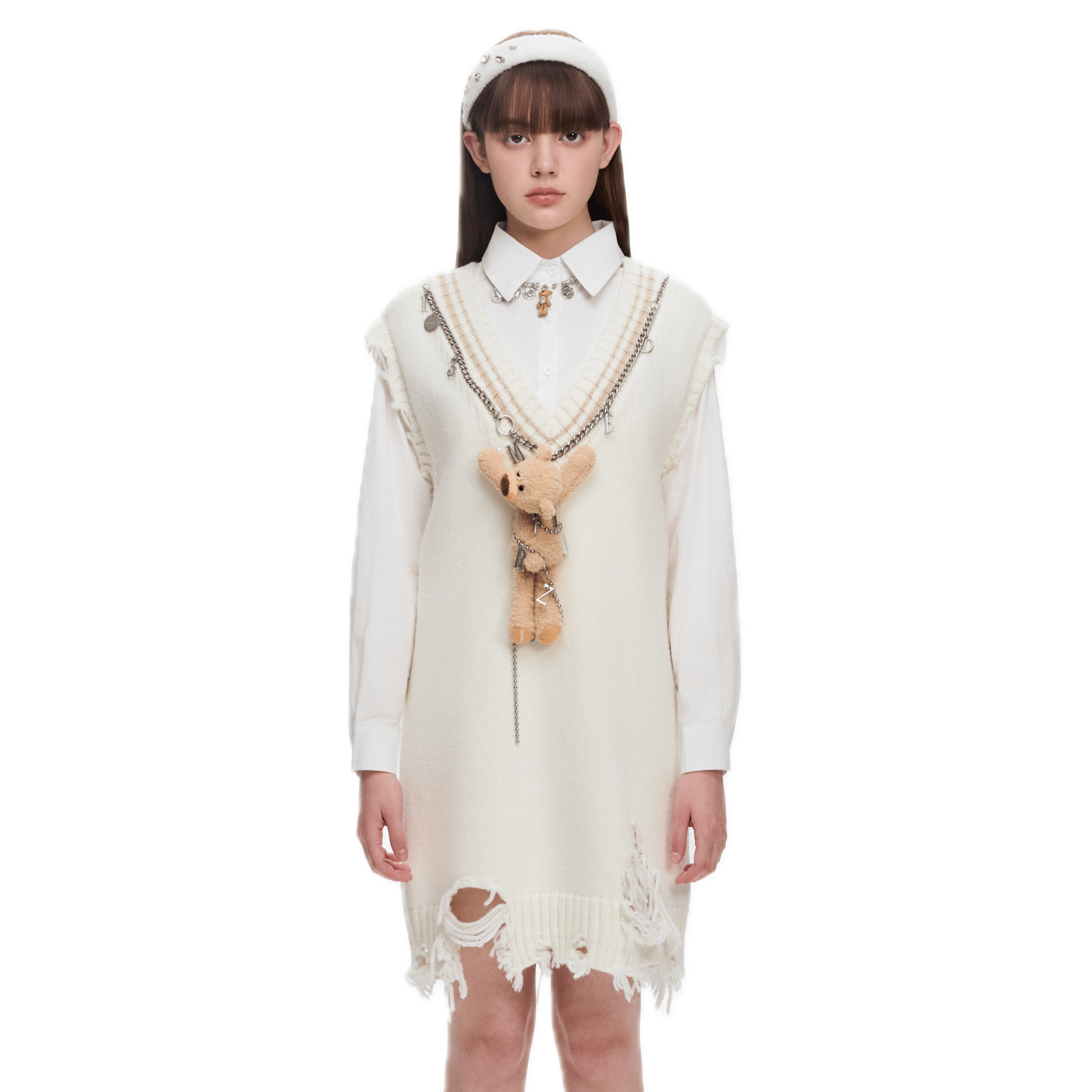 st agni ribbed knit and poplin maxi dress St. Agni | Sculpted Knit Dress main image 0