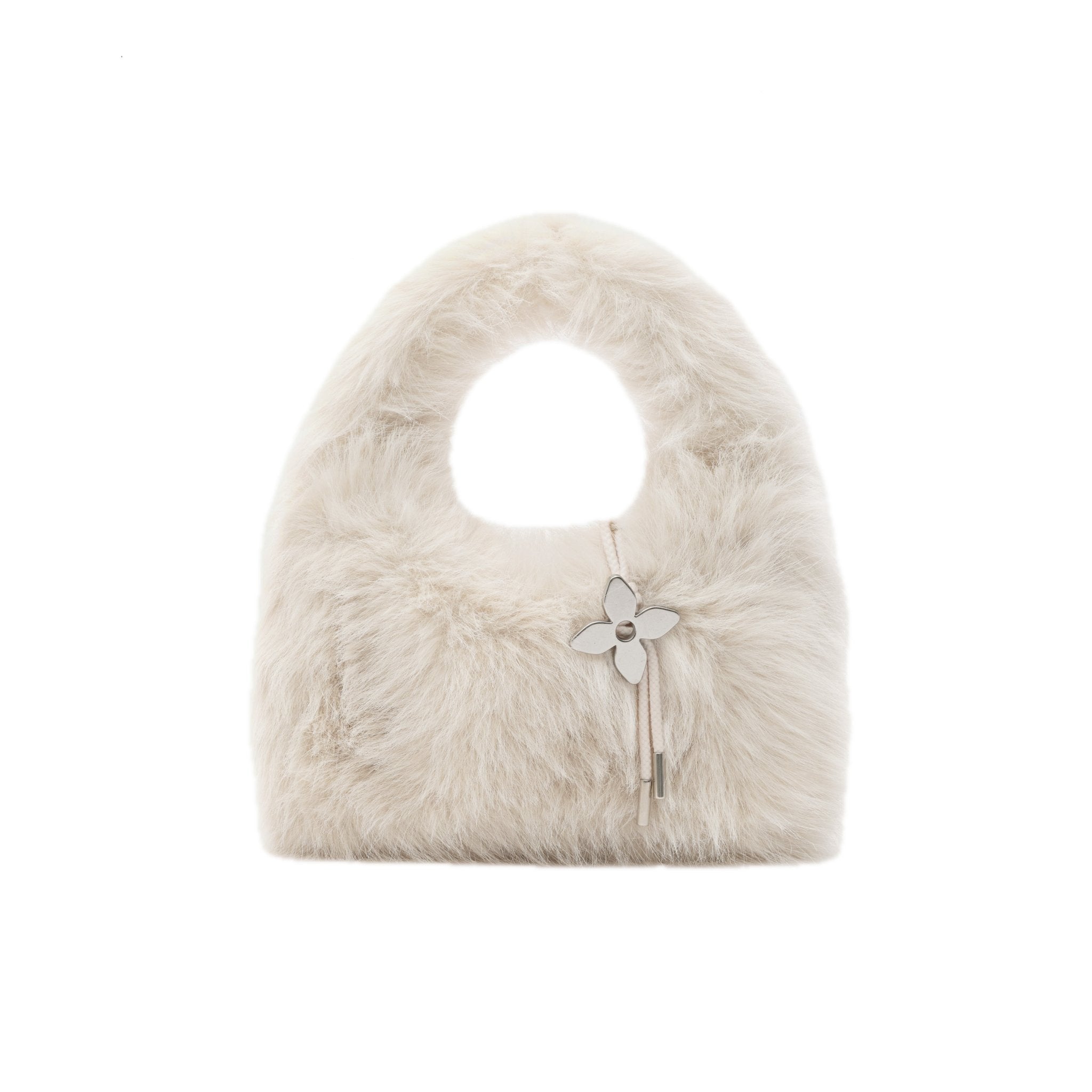 Compass Cobble Small Bag In Cream | MADAX