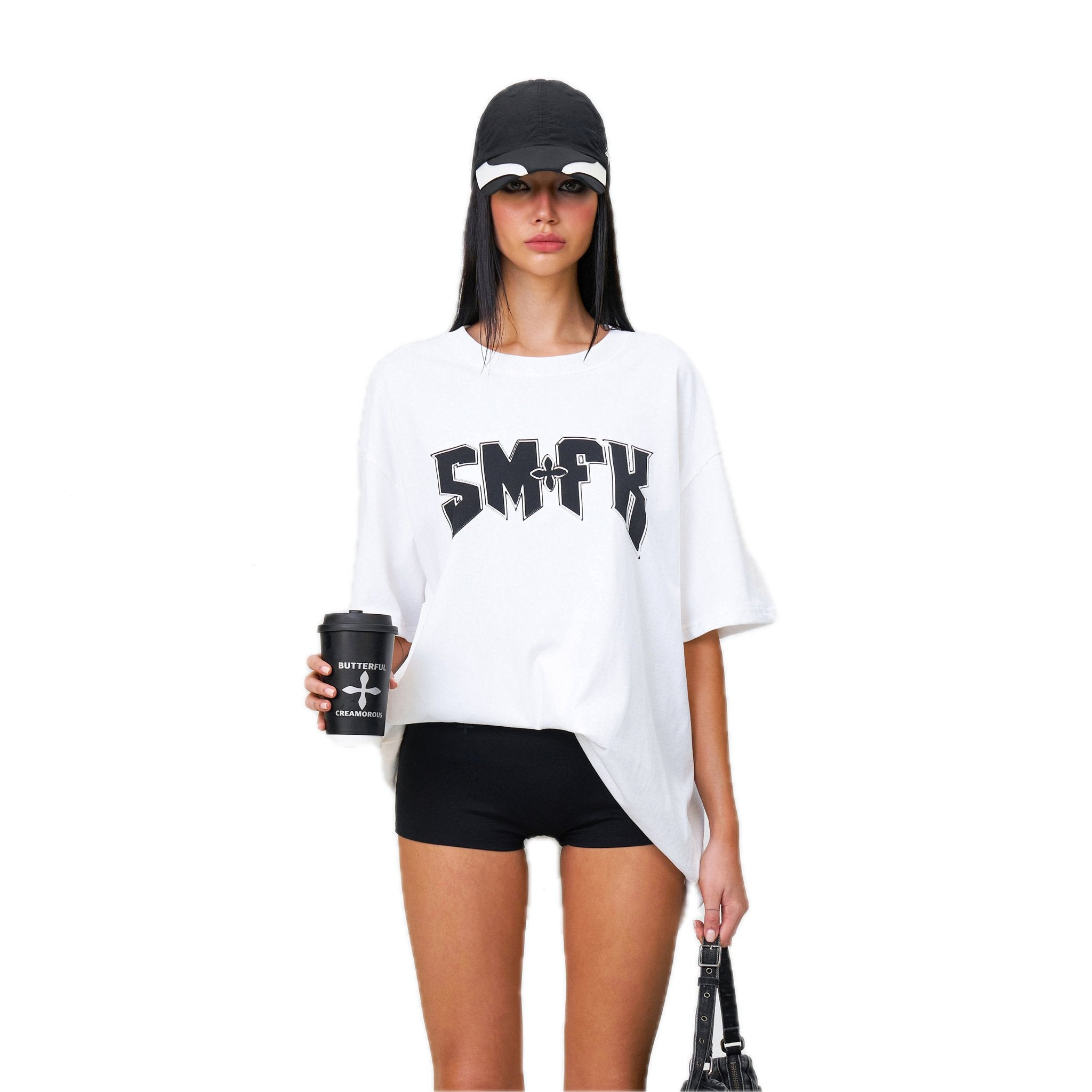 Compass SMFK Metal Rock Loose Tee Cream | MADAX