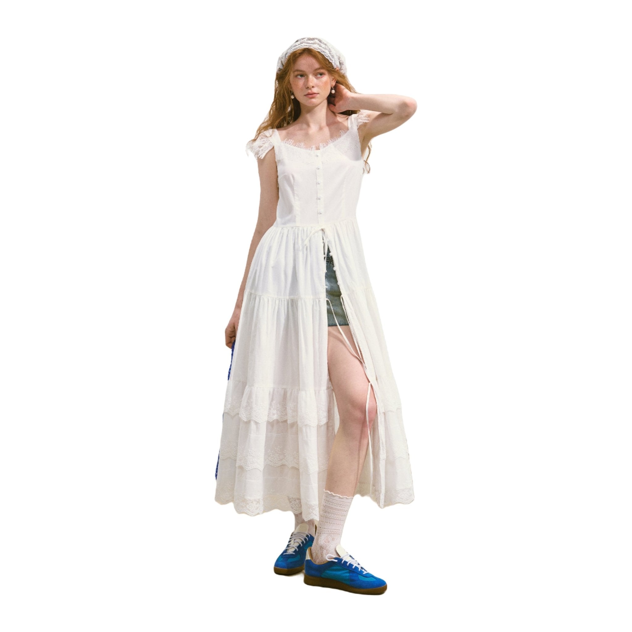 SOMESOWE South France Holiday Dress In White