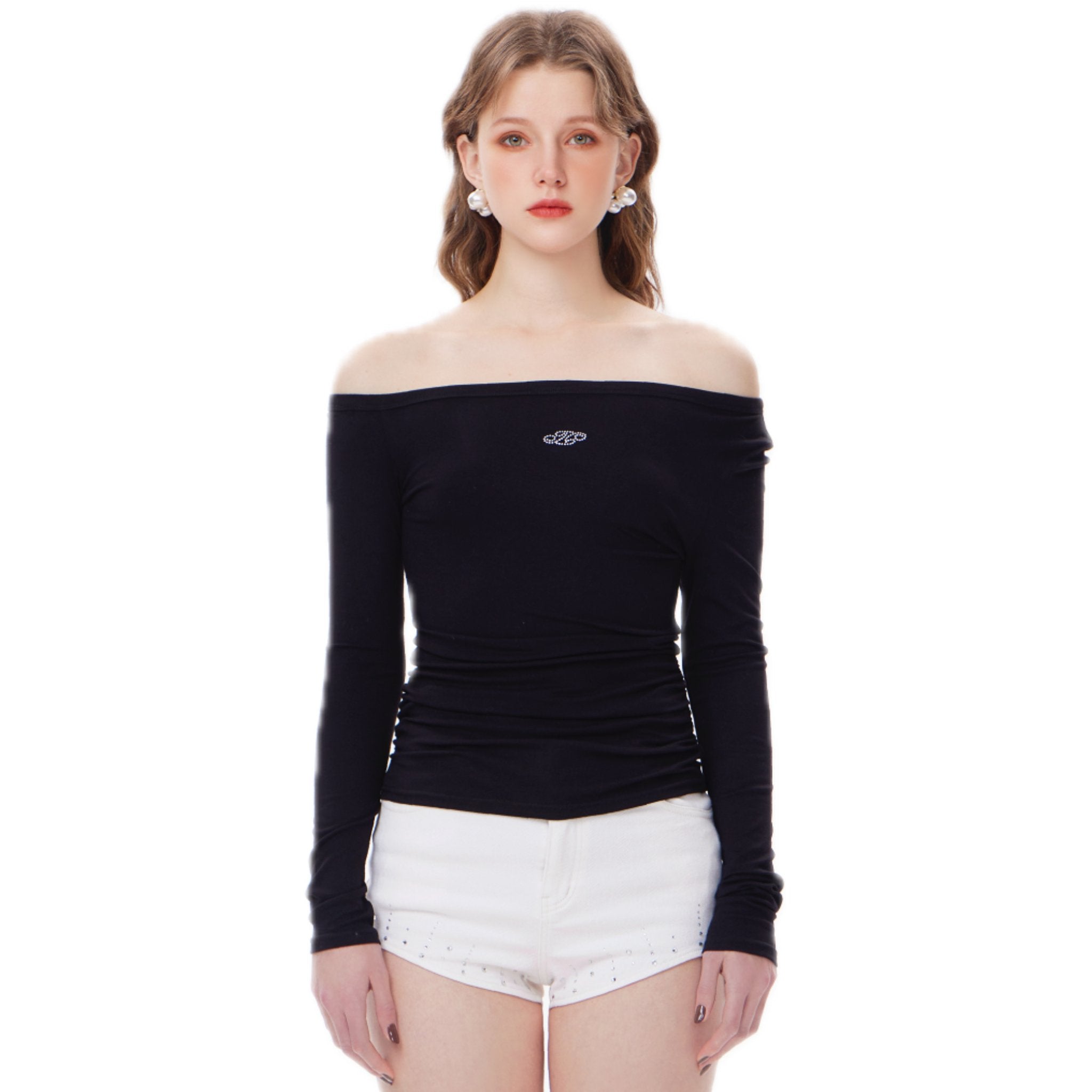 Strapless Slim Long Sleeve T-Shirt MADAX - Main Image