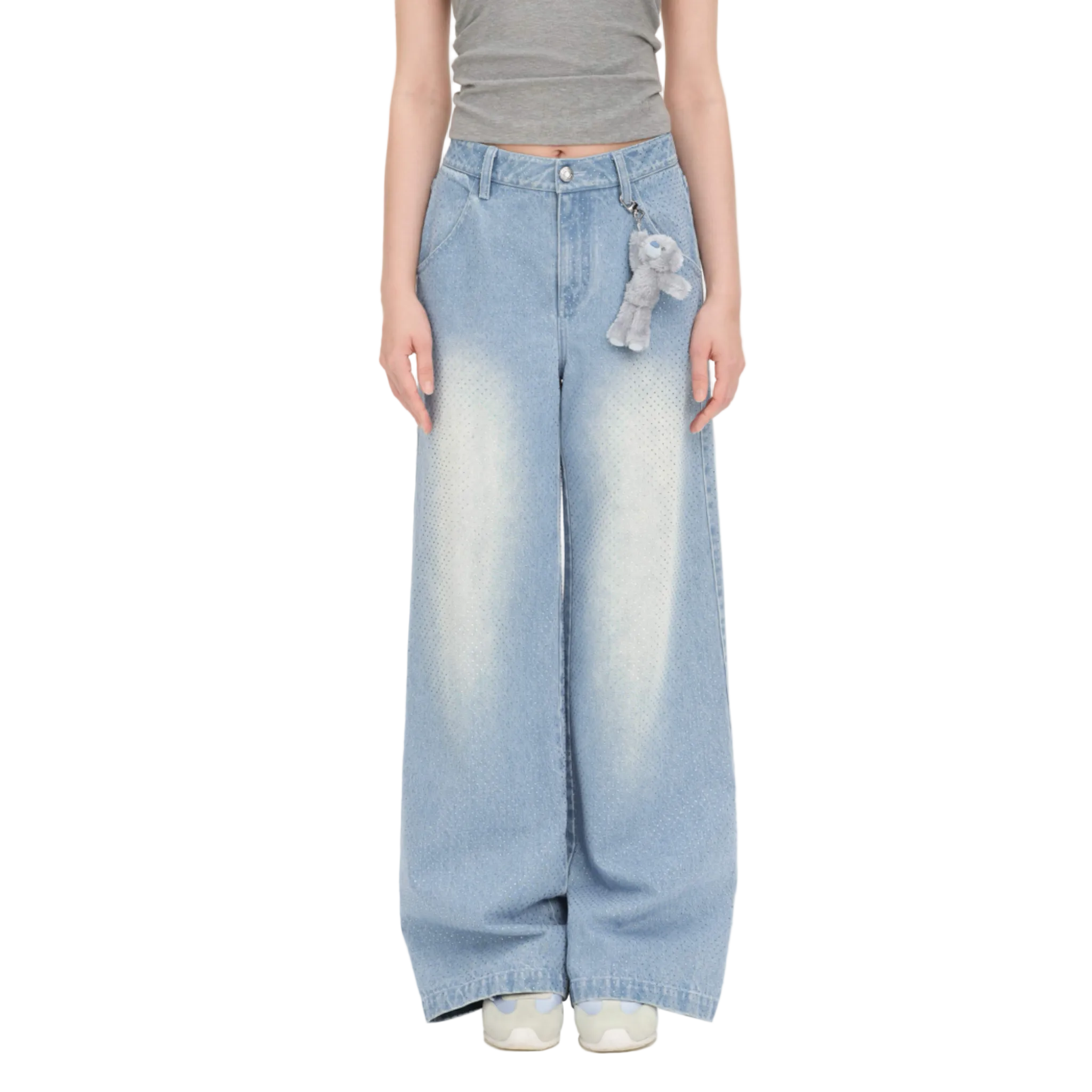 Rhinestone Jeans in Blue