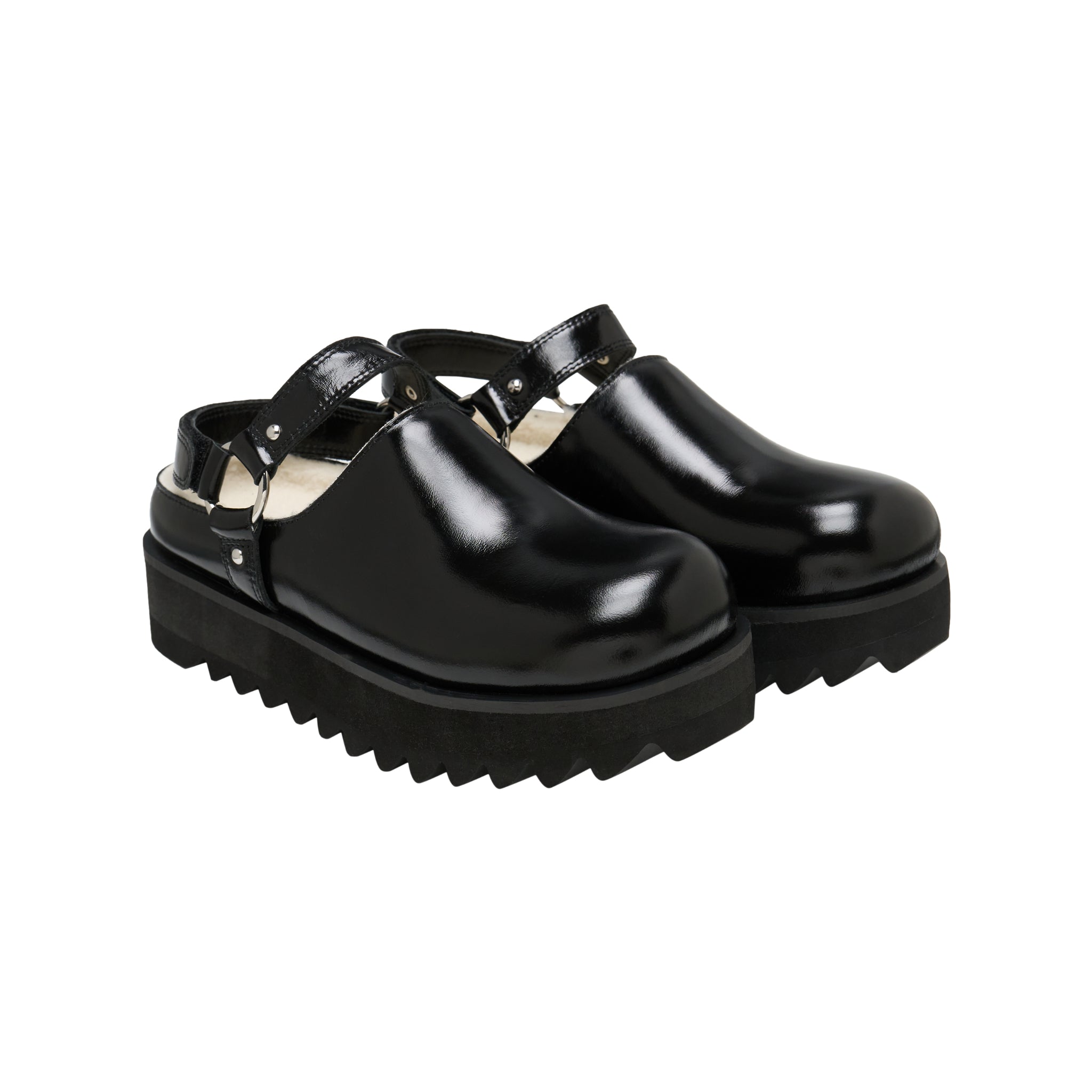 Double Velcro Birkenstock Slippers In Black