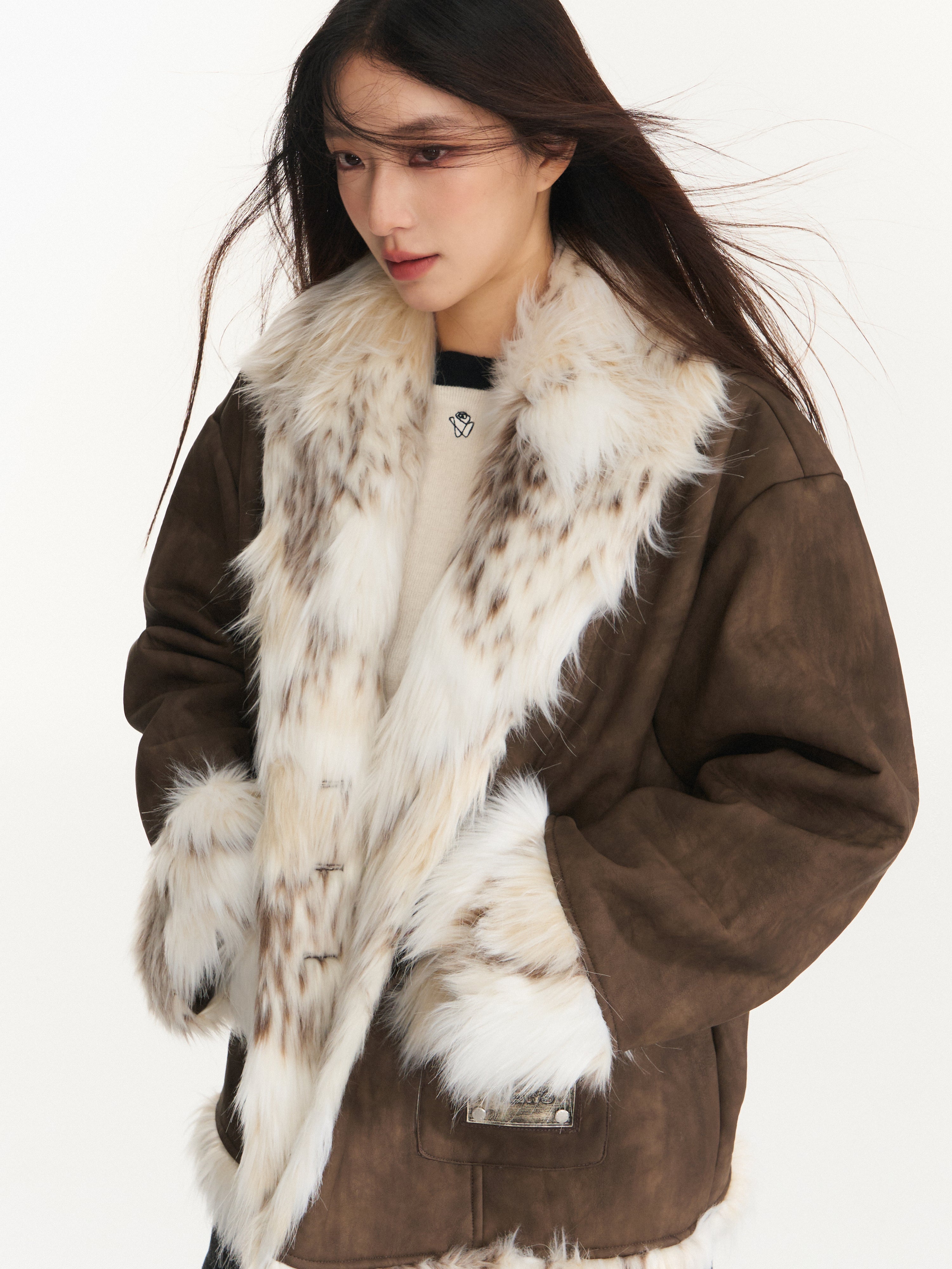 Snow Leopard Faux Fur