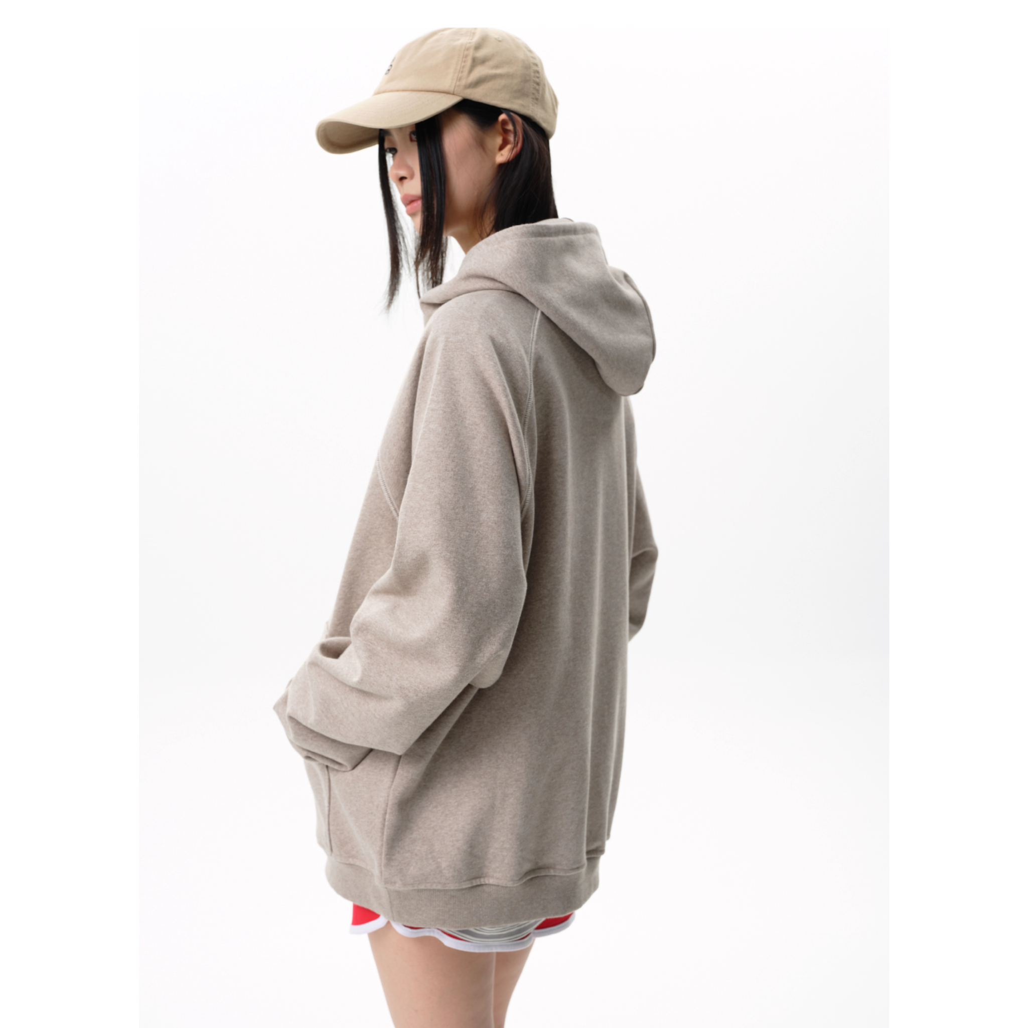 Basic Hooded Sweatshirt in Oatmeal