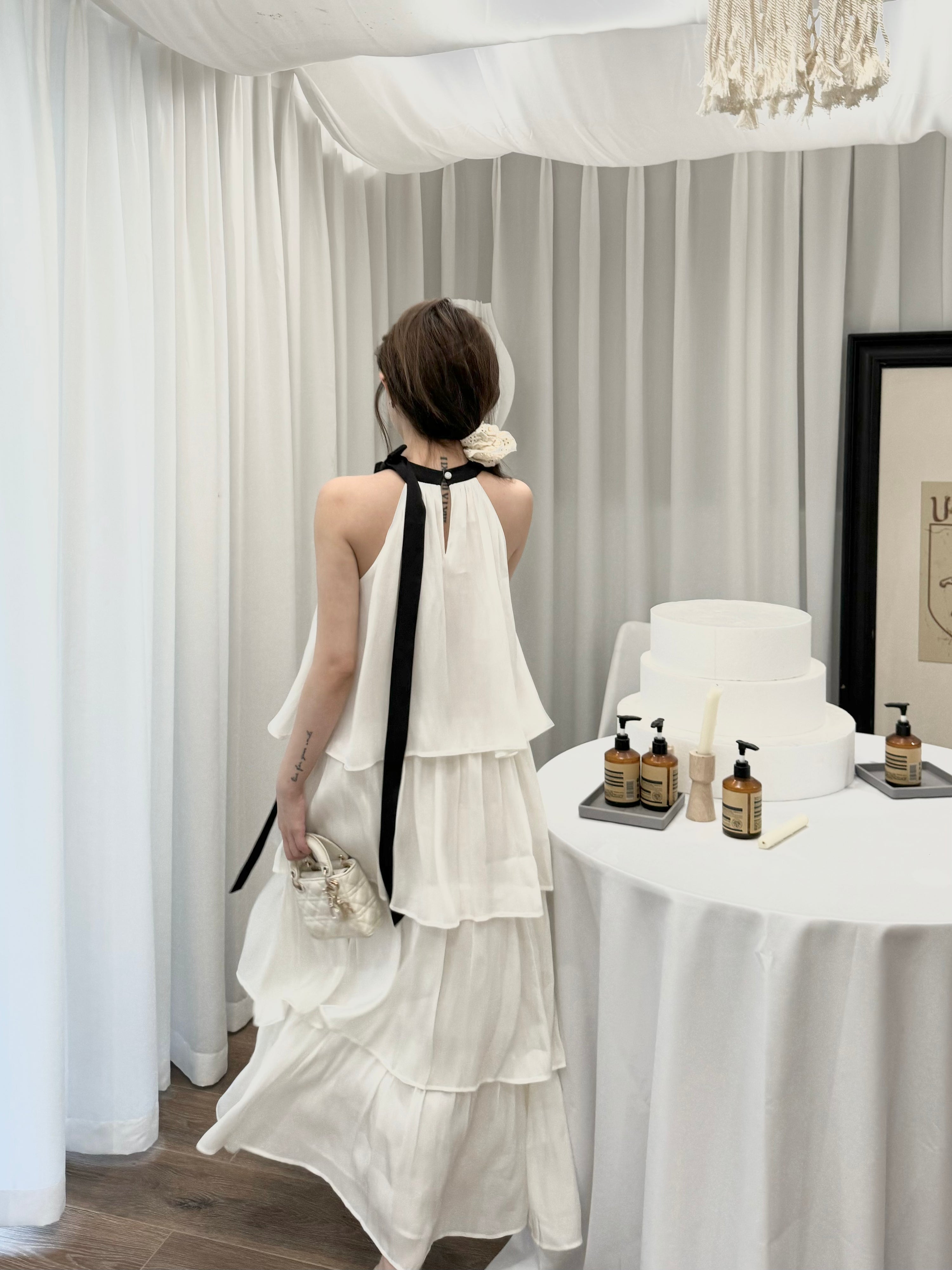 flowy bow dress Flowy Bow Detail Maxi Dress