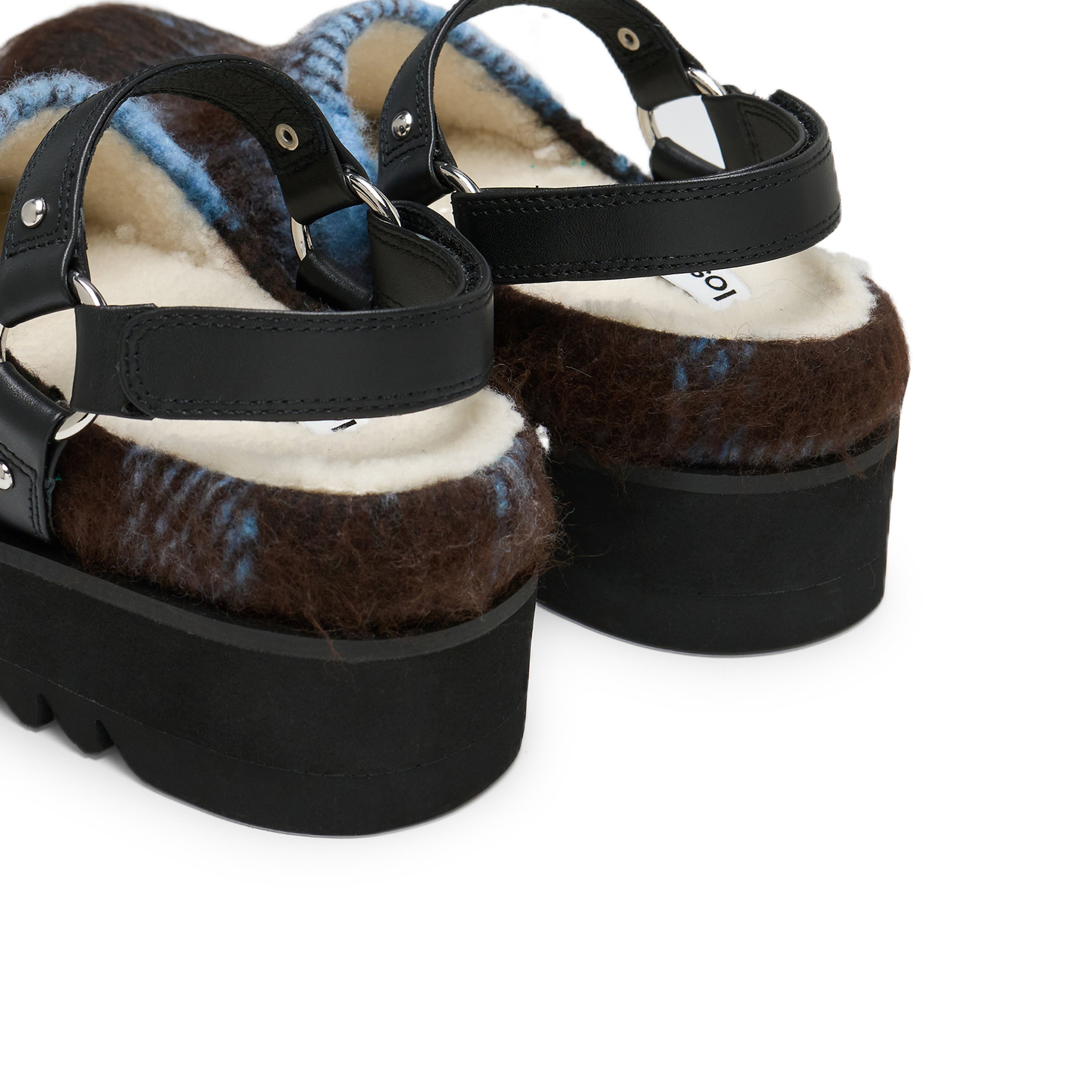 Double Velcro Birkenstock Slippers In Blue