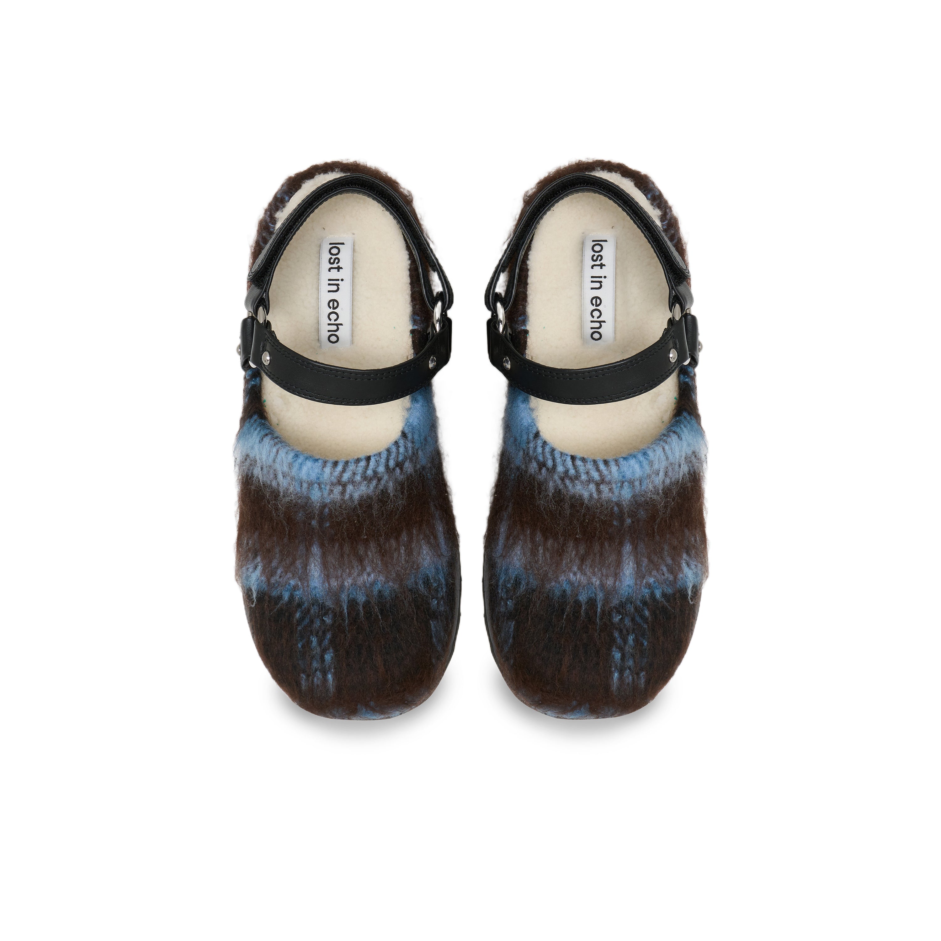 Double Velcro Birkenstock Slippers In Blue