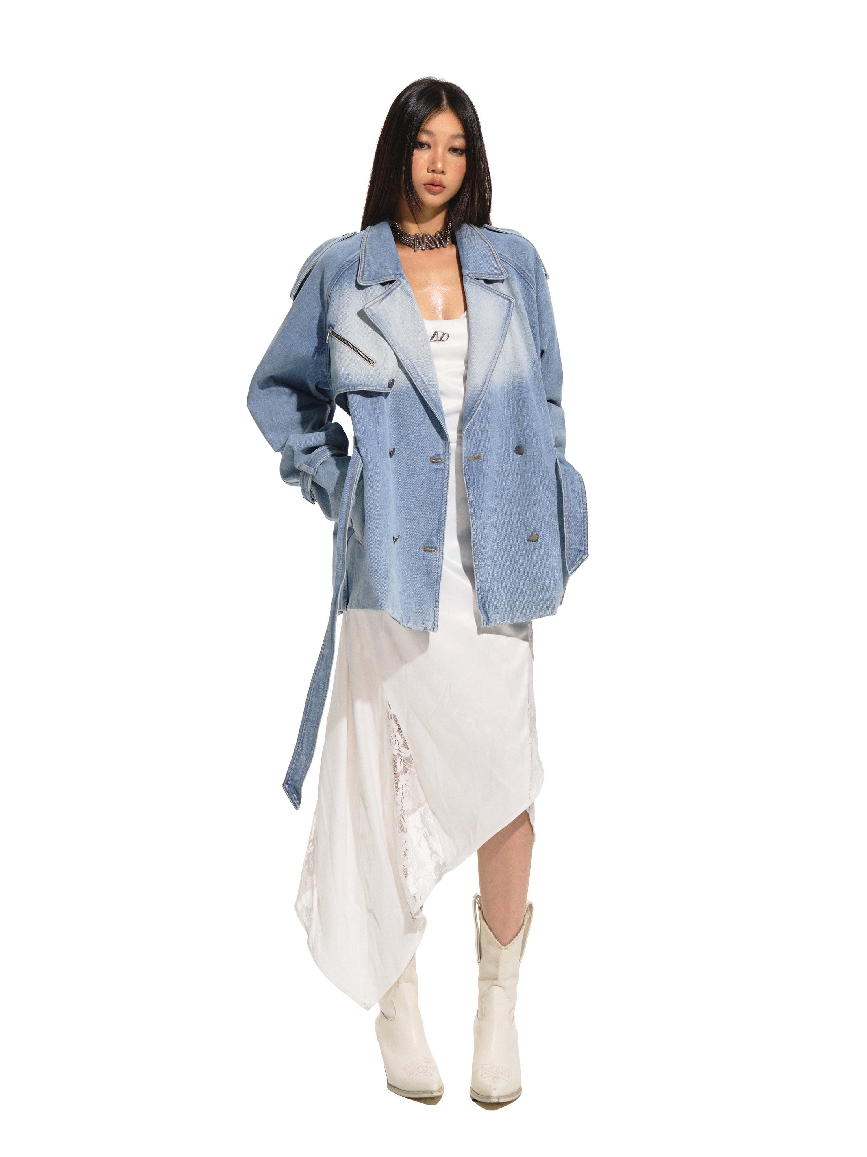 Planetary Denim Trench Coat