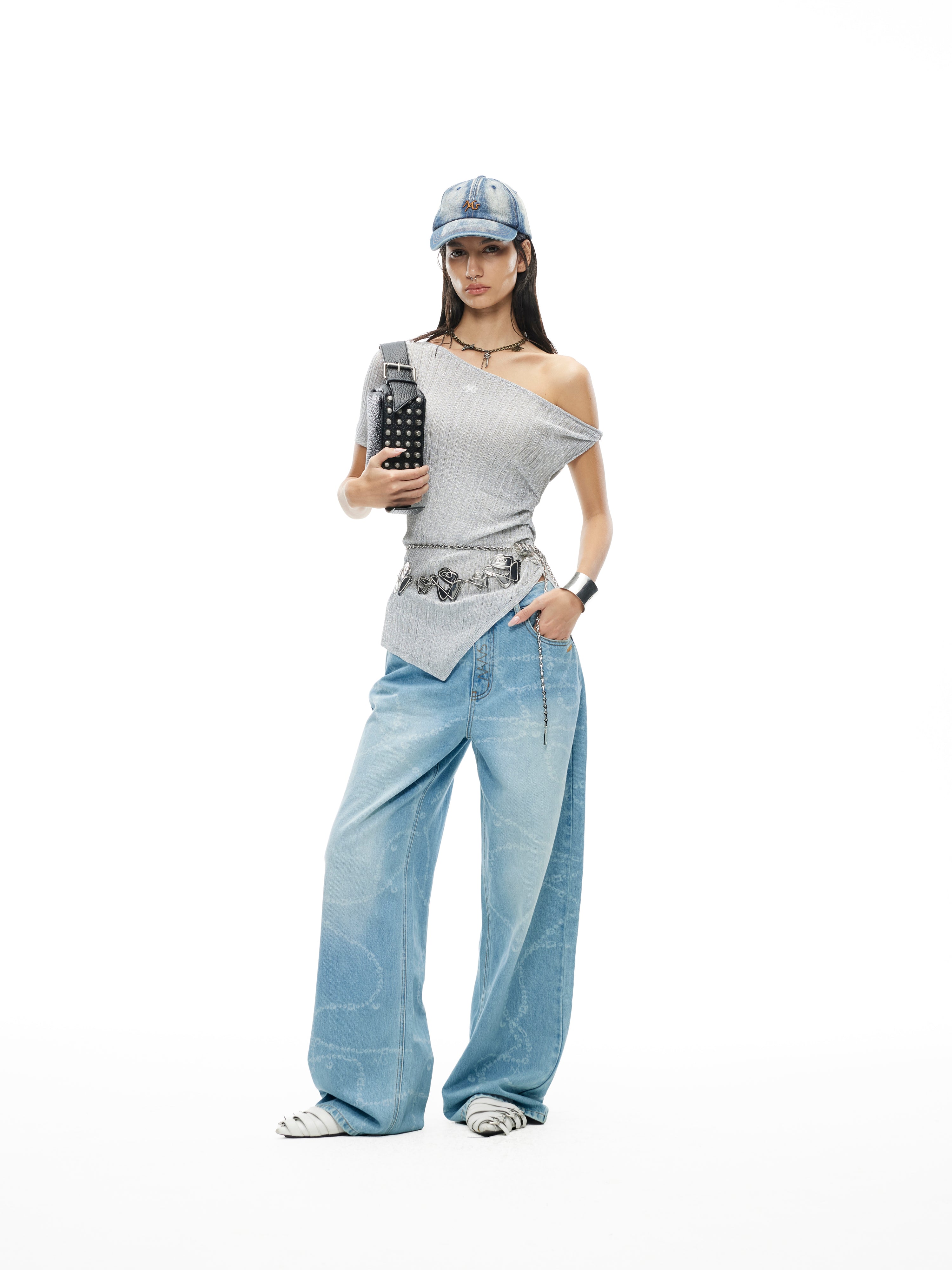 Beverly Blue All-over Print Jeans