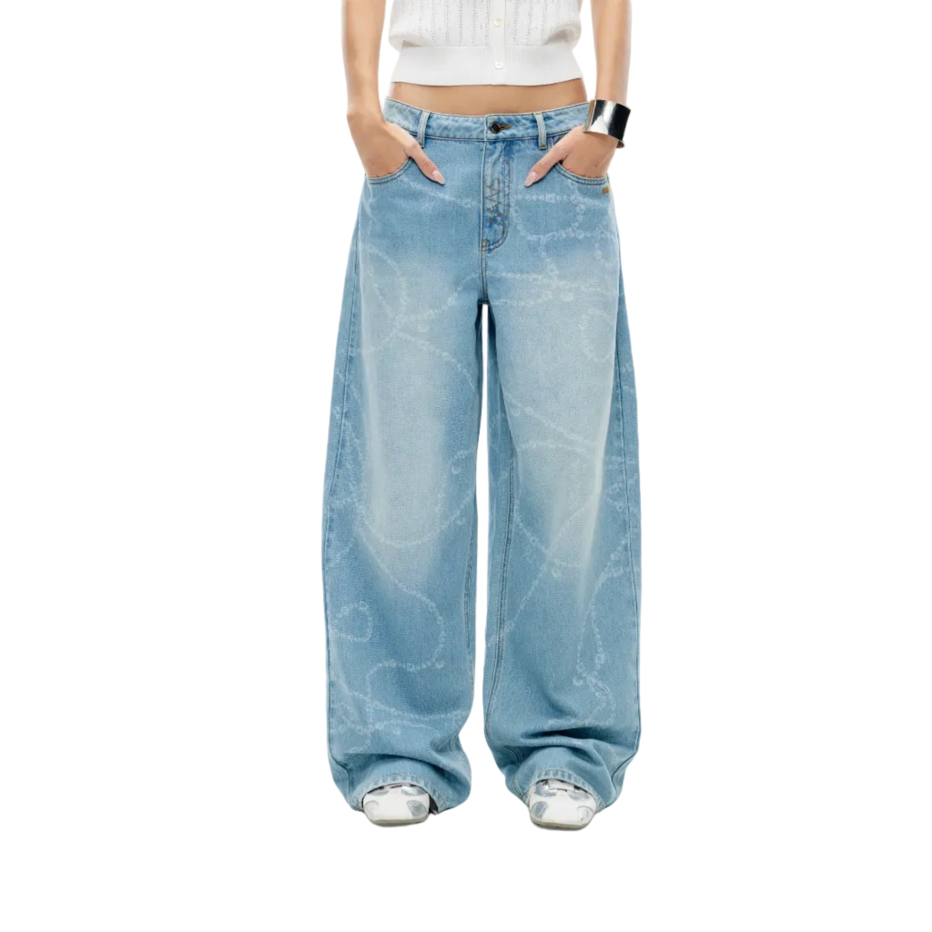 Beverly Blue All-over Print Jeans