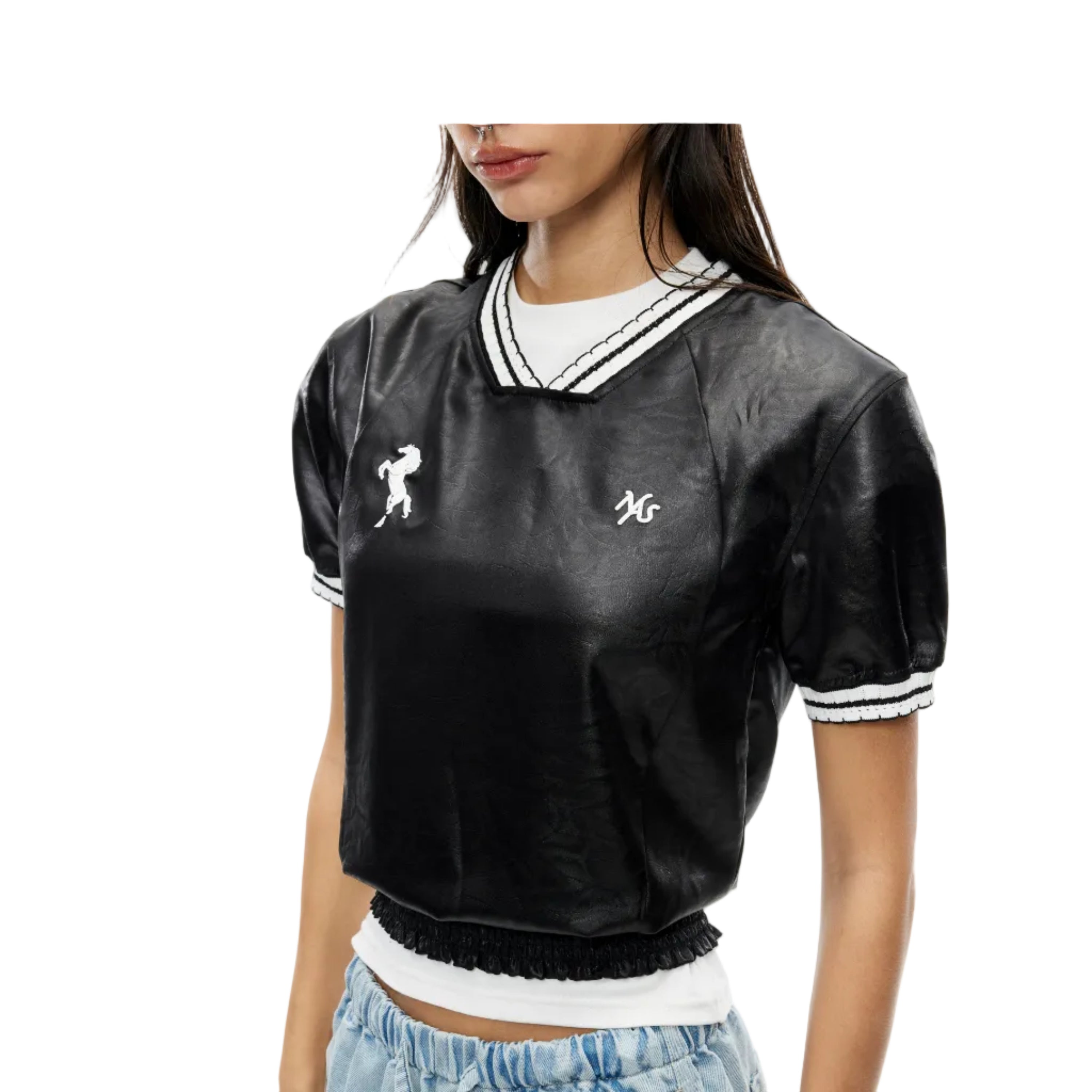 Pony Graphic Jersey Tee in Black