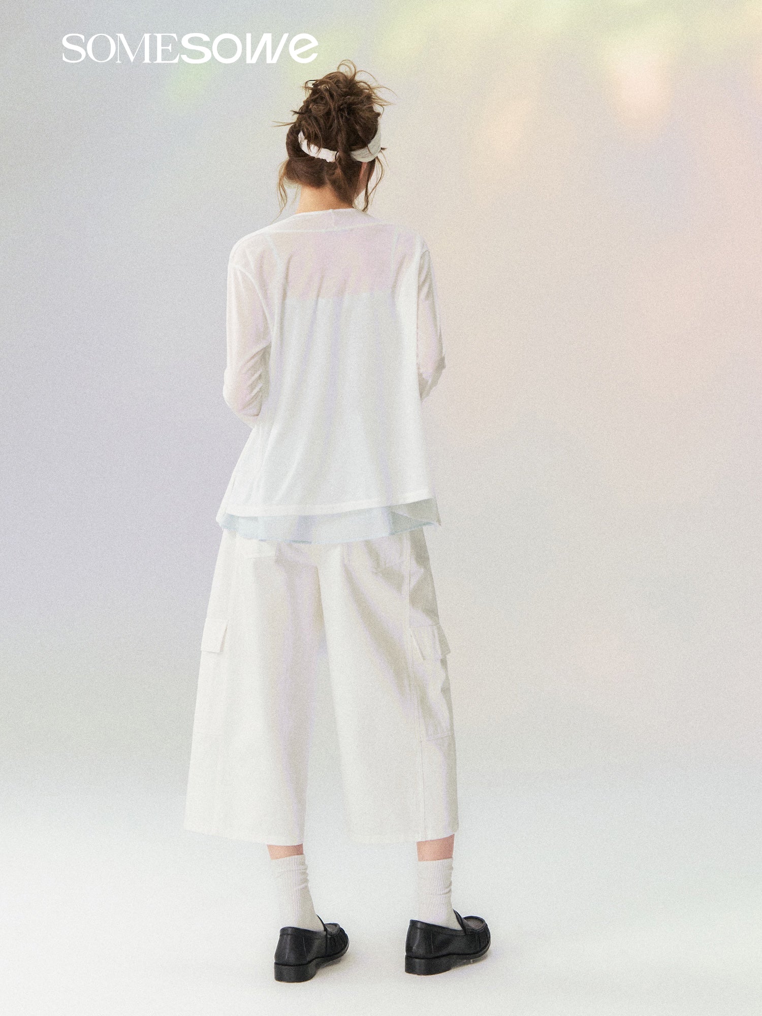 Cooling Buttonless White Cardigan