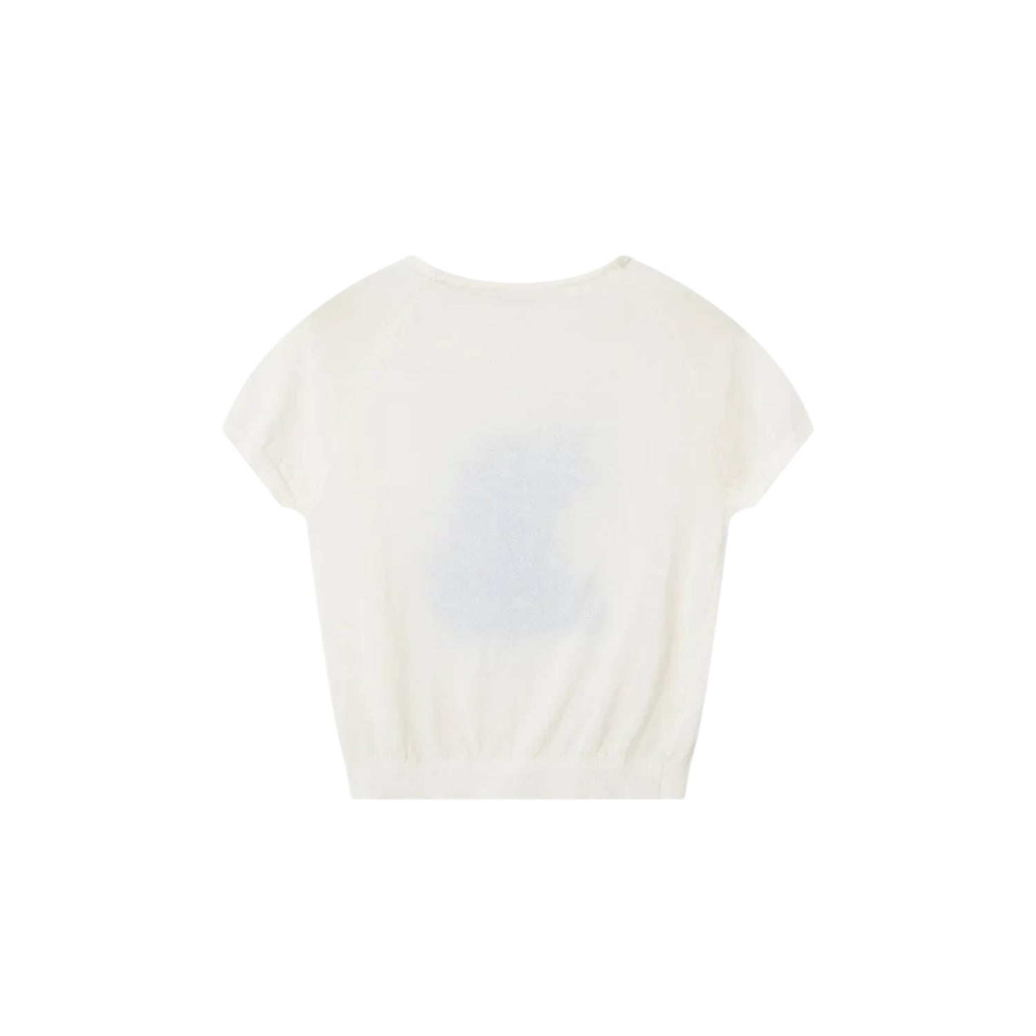 White Short-Sleeved T-Shirt with Little Stars
