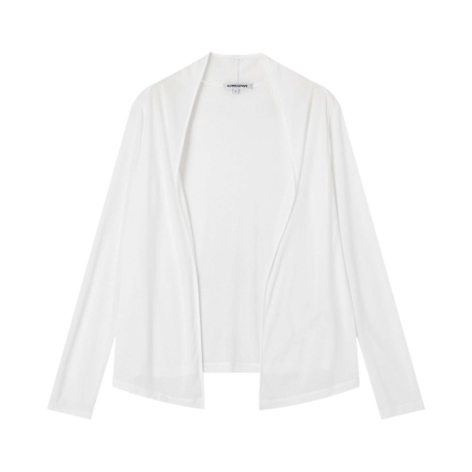 Cooling Buttonless White Cardigan