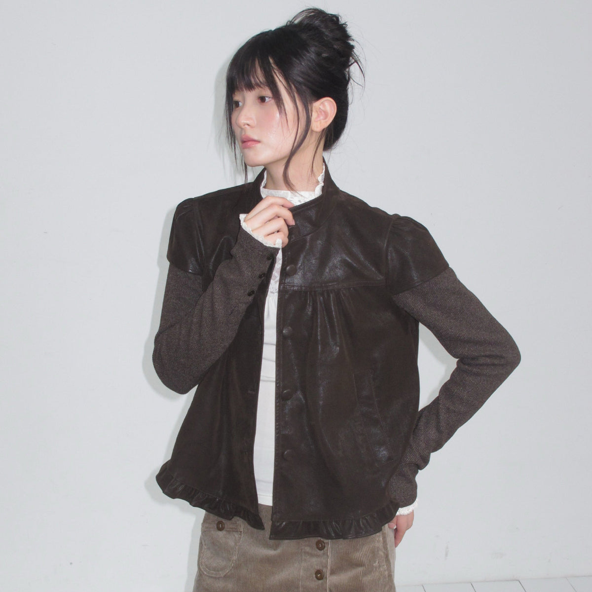Retro Jacket in Chocolate Brown