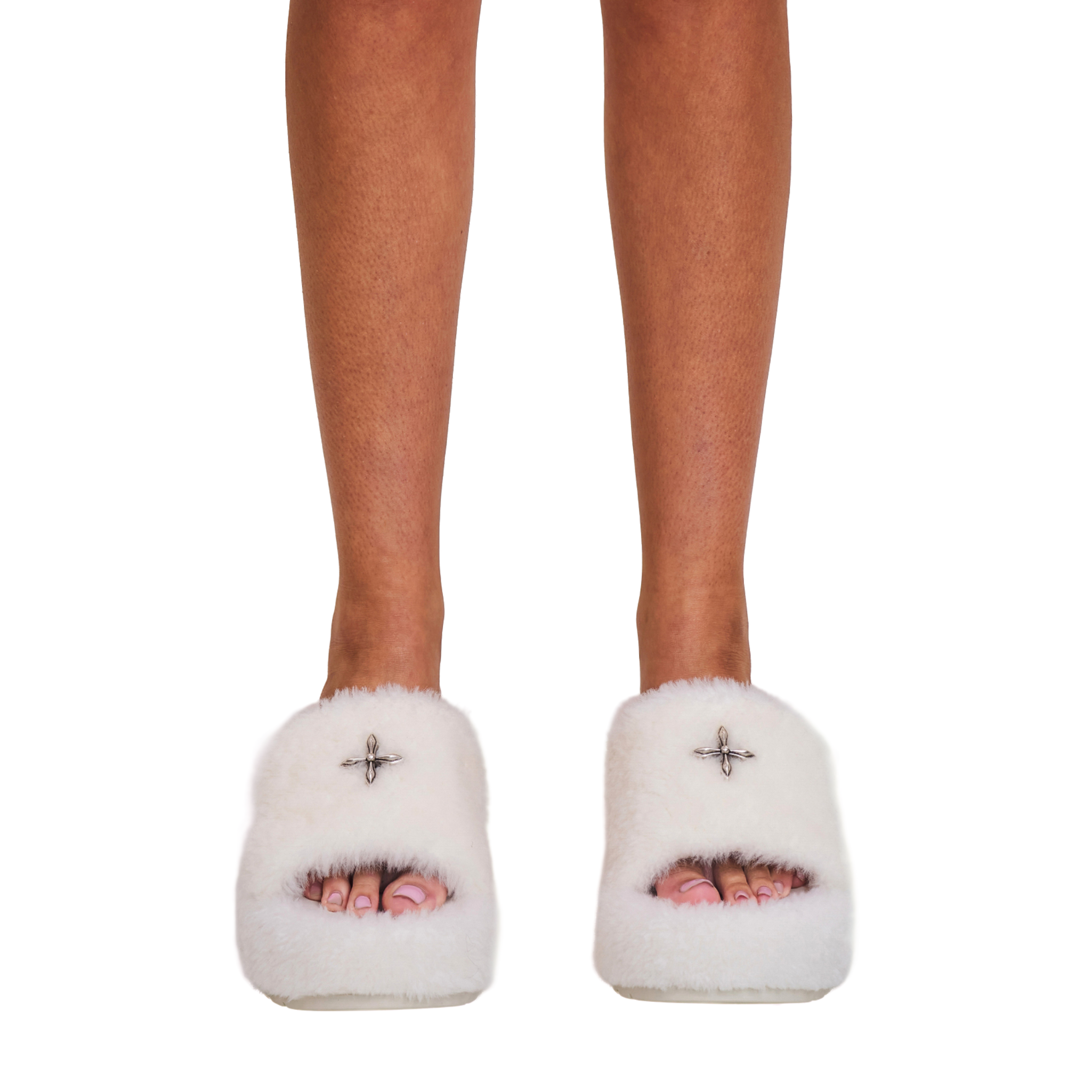 COMPASS MODE WOOL SHEARLING UNITY SLIPPER/HIGH in SNOW MOUNTAIN WHITE