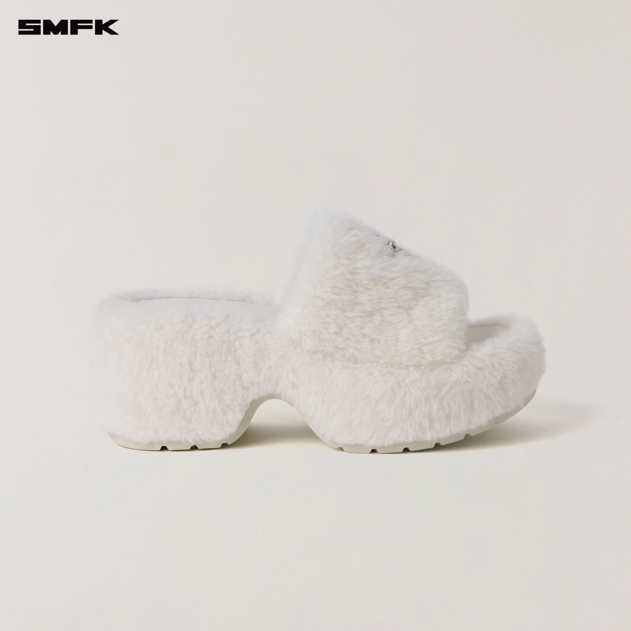 COMPASS MODE WOOL SHEARLING UNITY SLIPPER/HIGH in SNOW MOUNTAIN WHITE