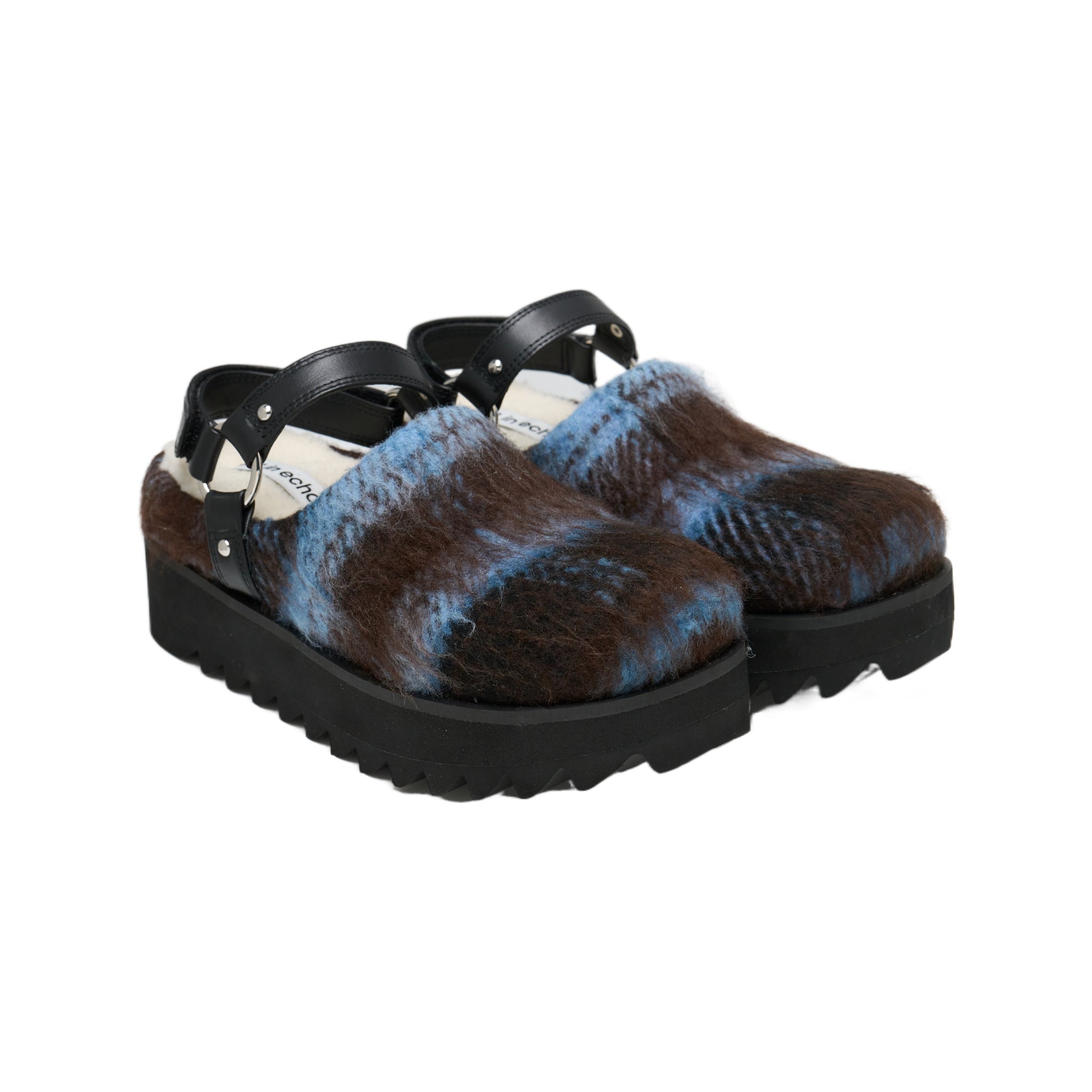 Double Velcro Birkenstock Slippers In Blue