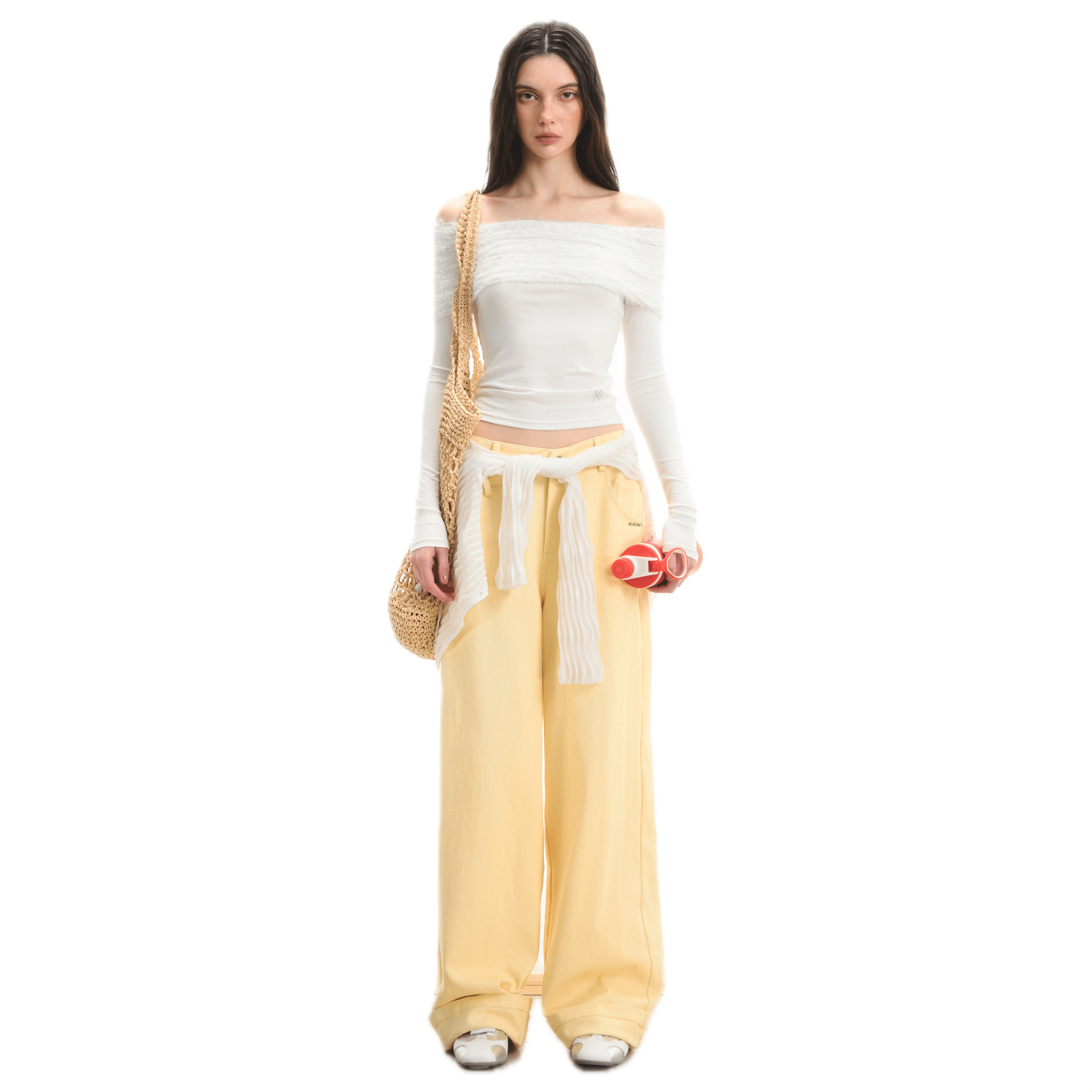 NAWS 3 Carat Casual Straight Pants in Yellow | MADAX