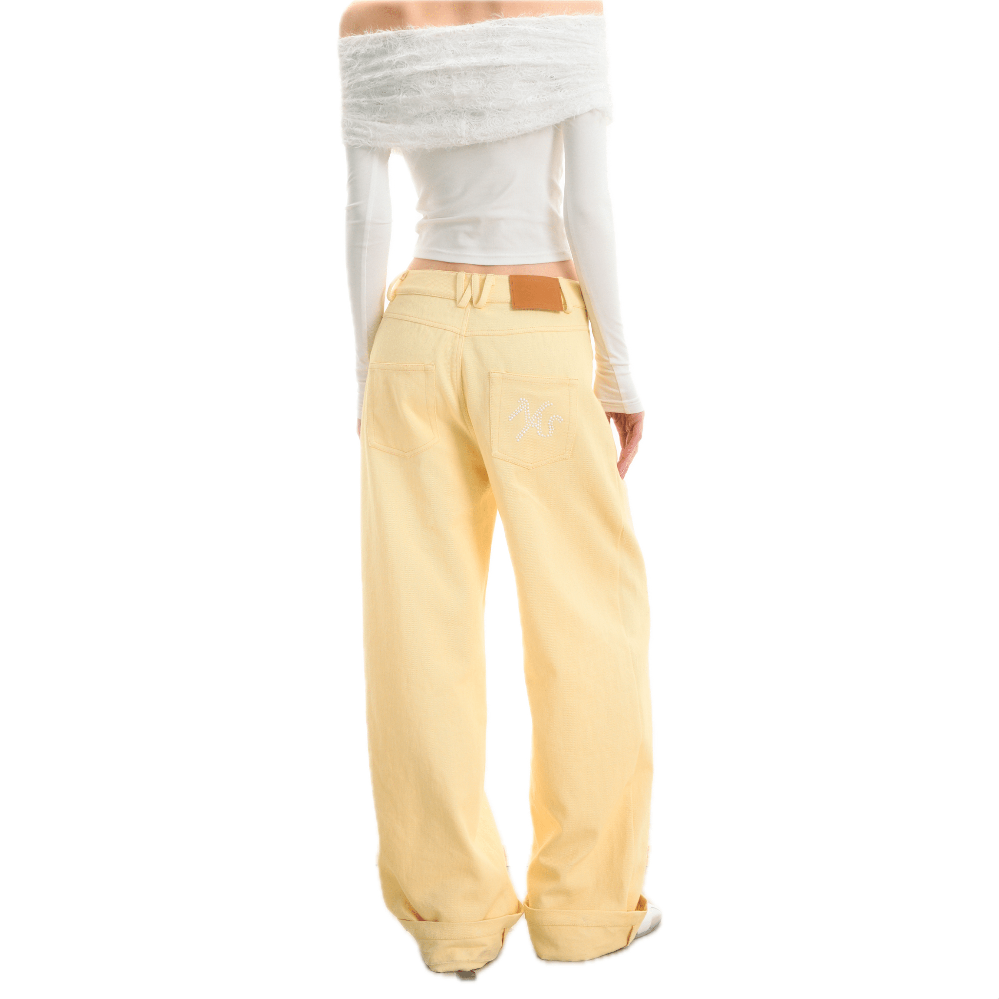 NAWS 3 Carat Casual Straight Pants in Yellow | MADAX