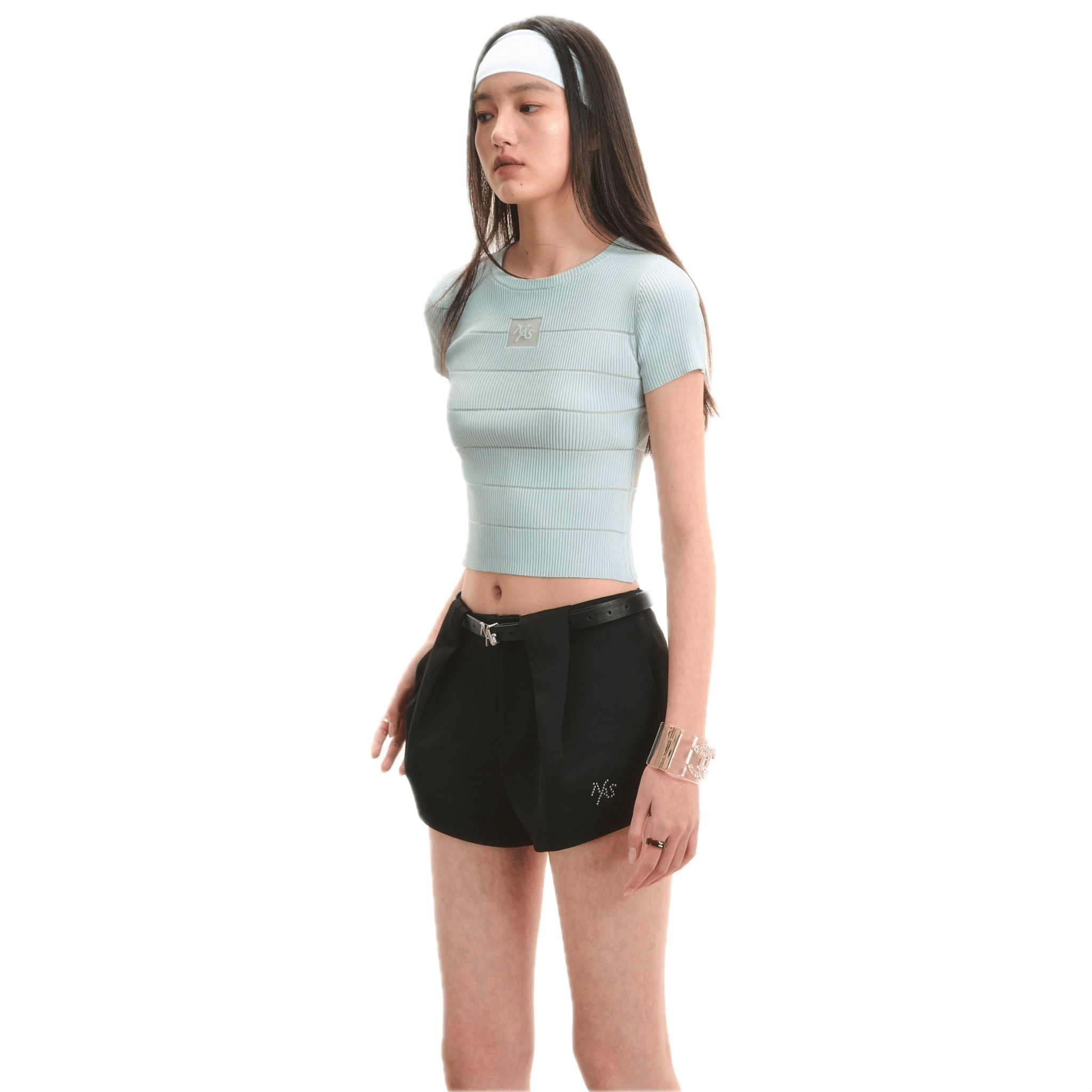 NAWS 3 Carat Ice Knitted Tee in Blue | MADAX