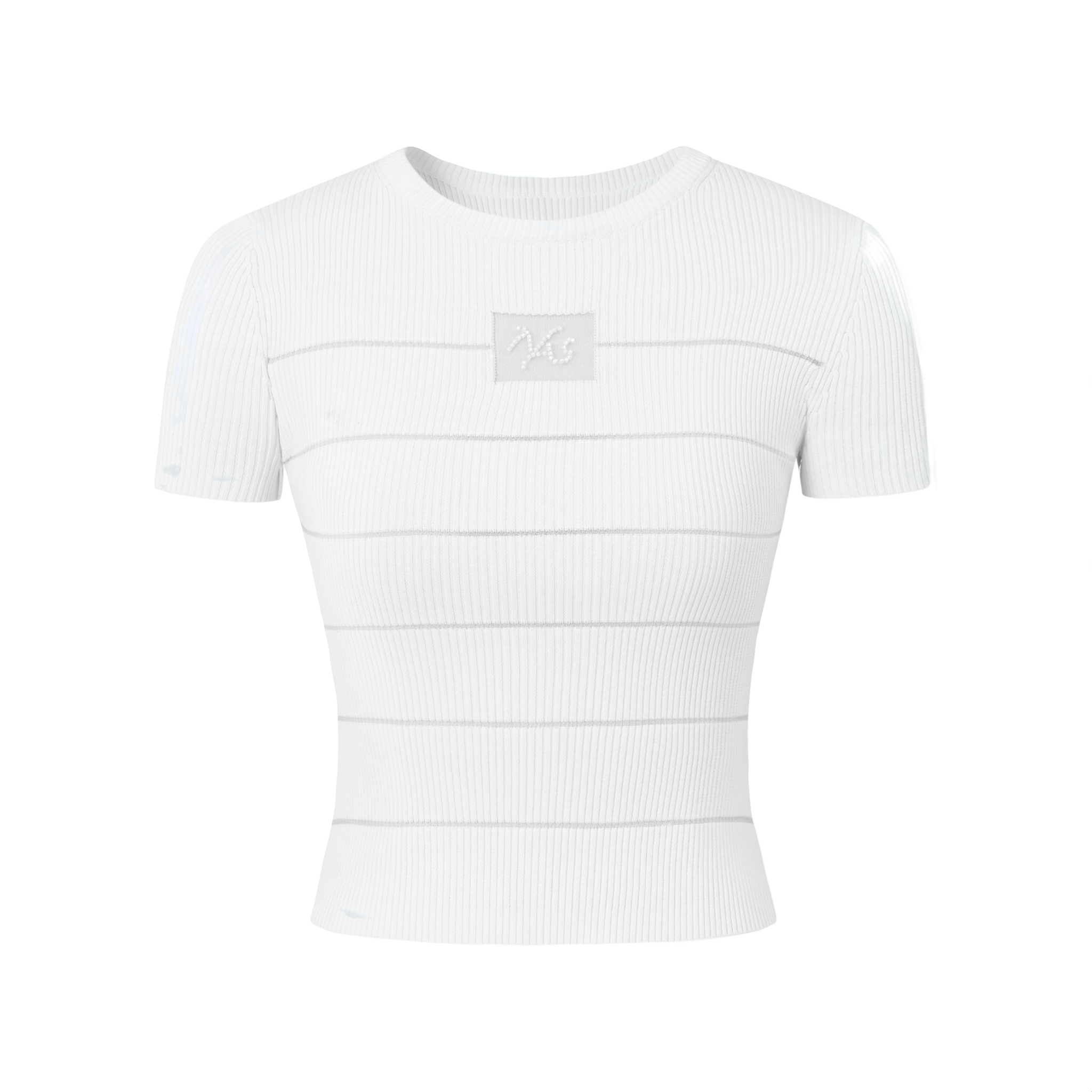 NAWS 3 Carat Ice Knitted Tee in White | MADAX