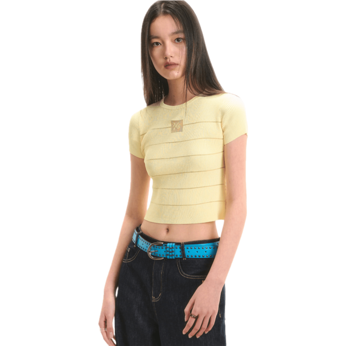 NAWS 3 Carat Ice Knitted Tee in Yellow | MADAX