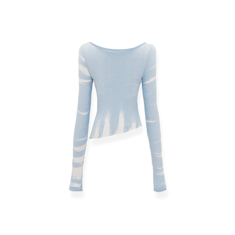 Blue Burnout Knitwear