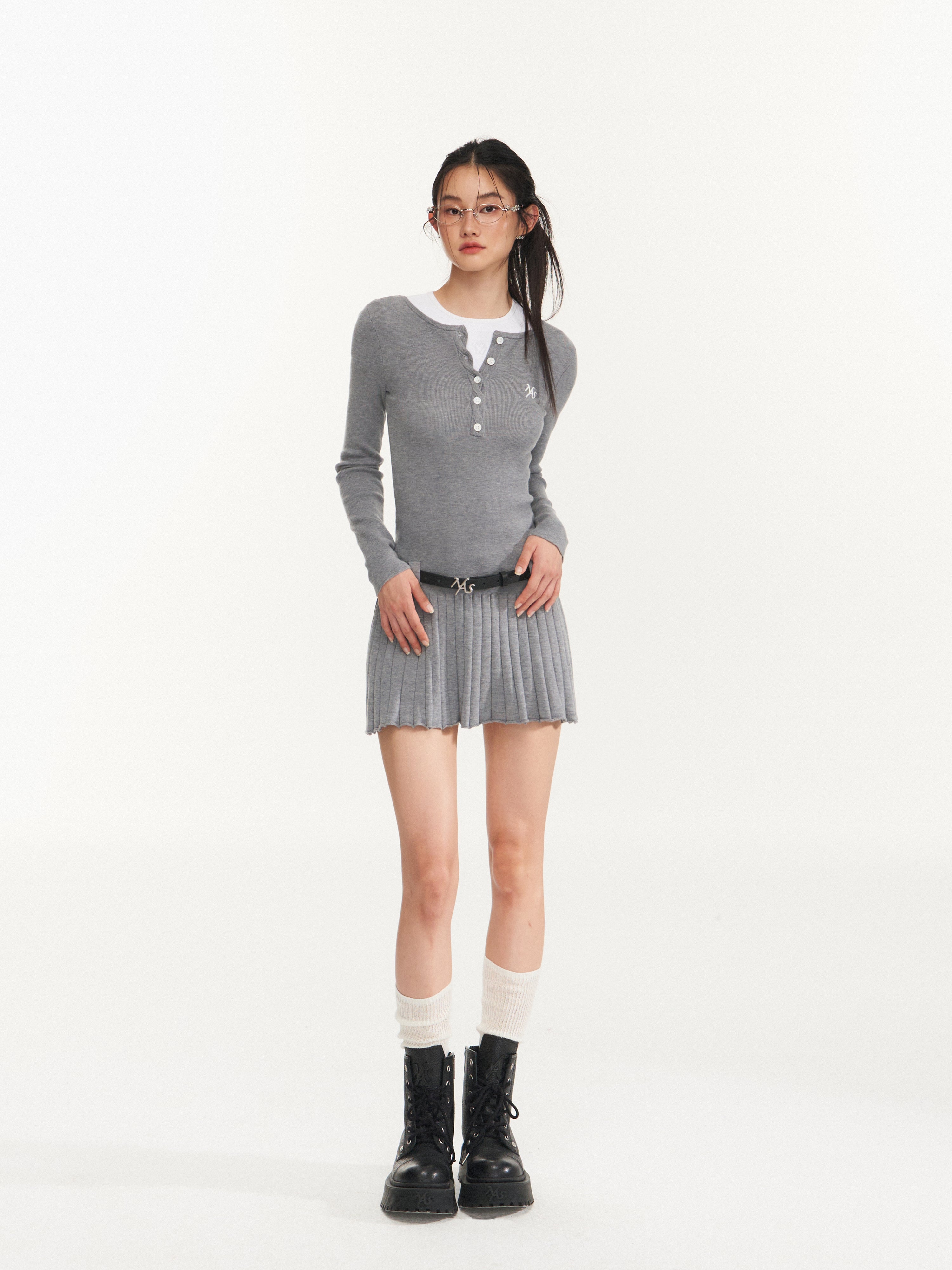 Gray Classic Knit Dress