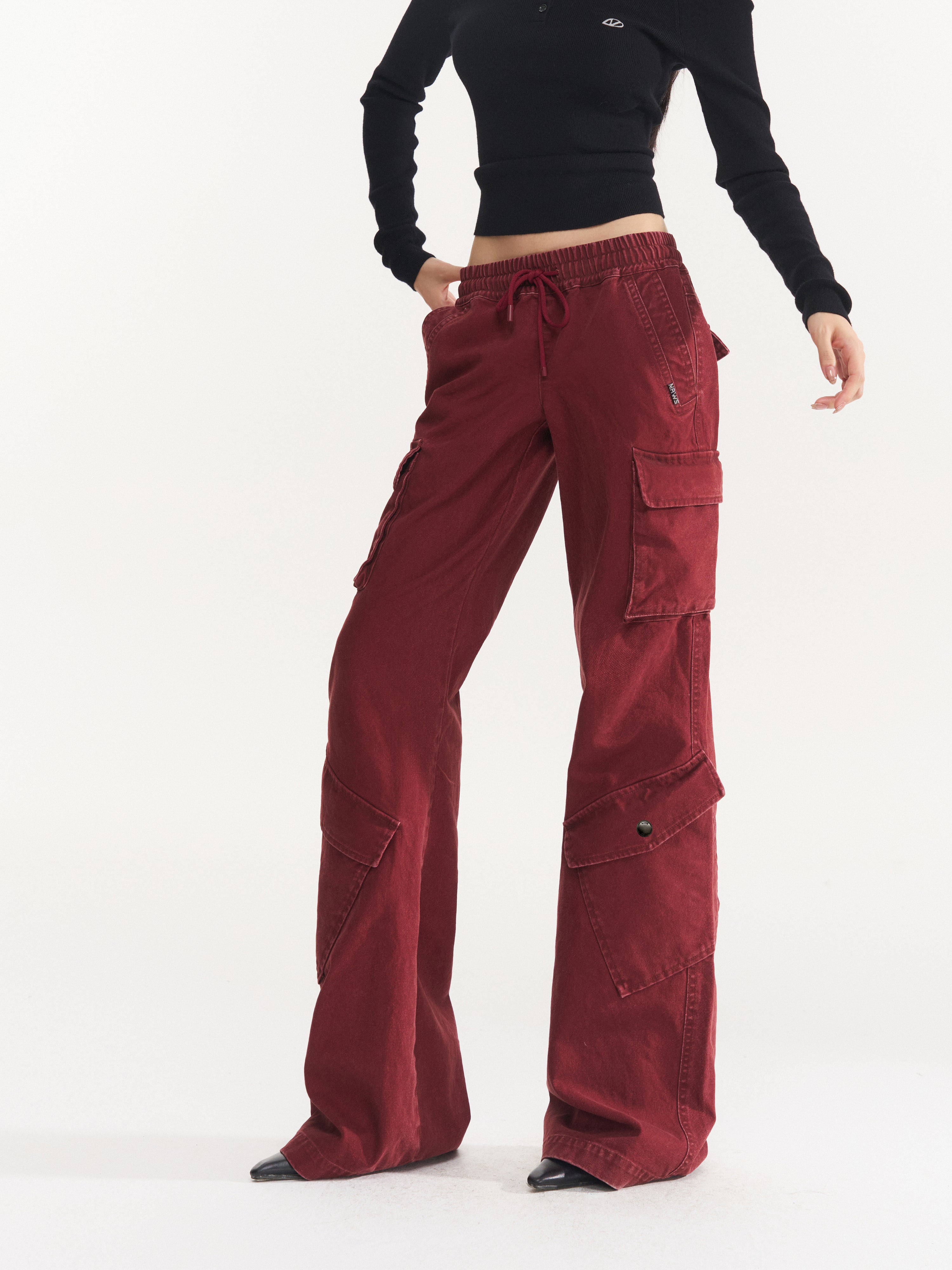 Washed-Style Cargo Pants