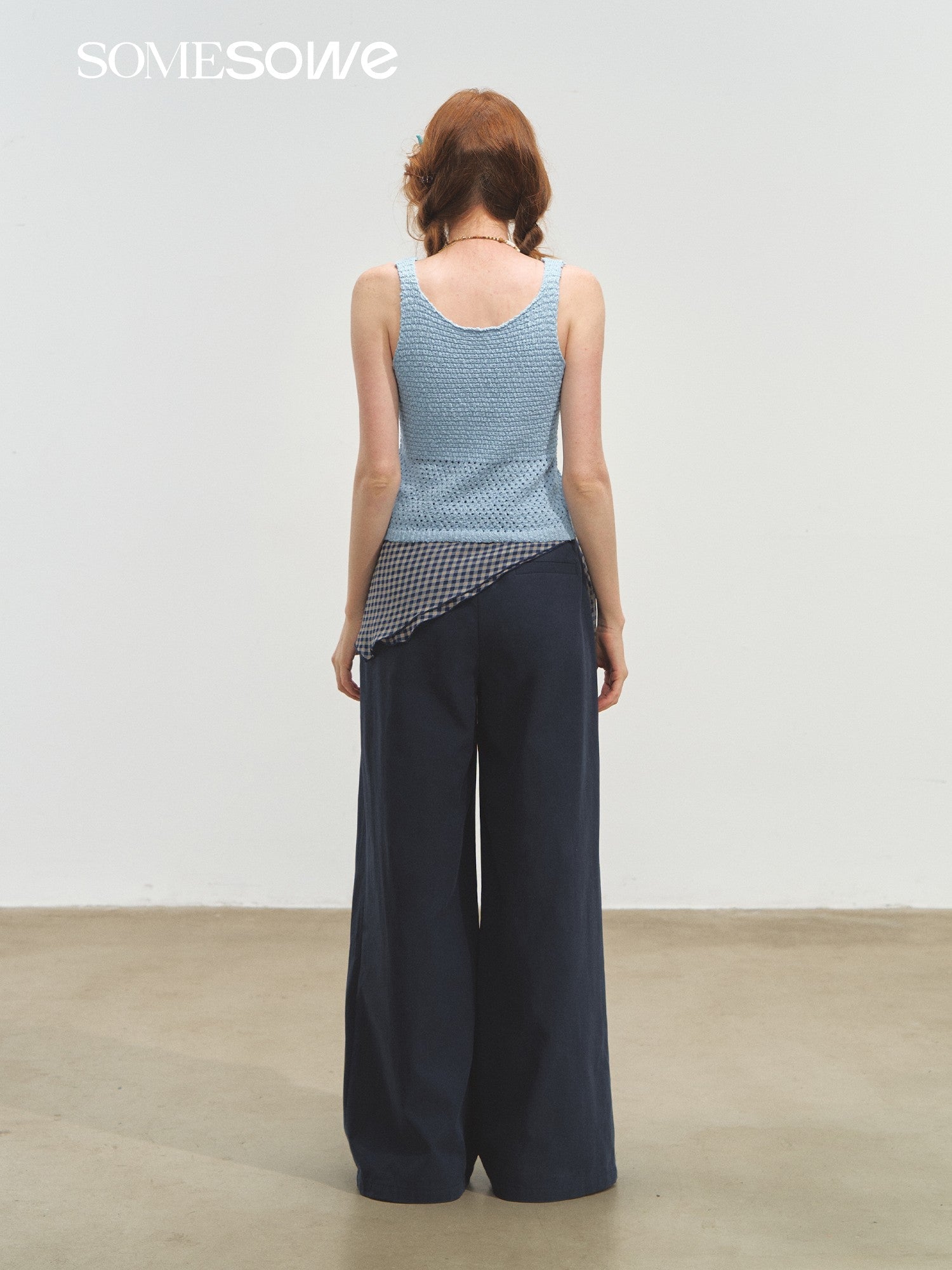 SOMESOWE 3D Handmade Flower Crochet Vest In Blue | MADAX