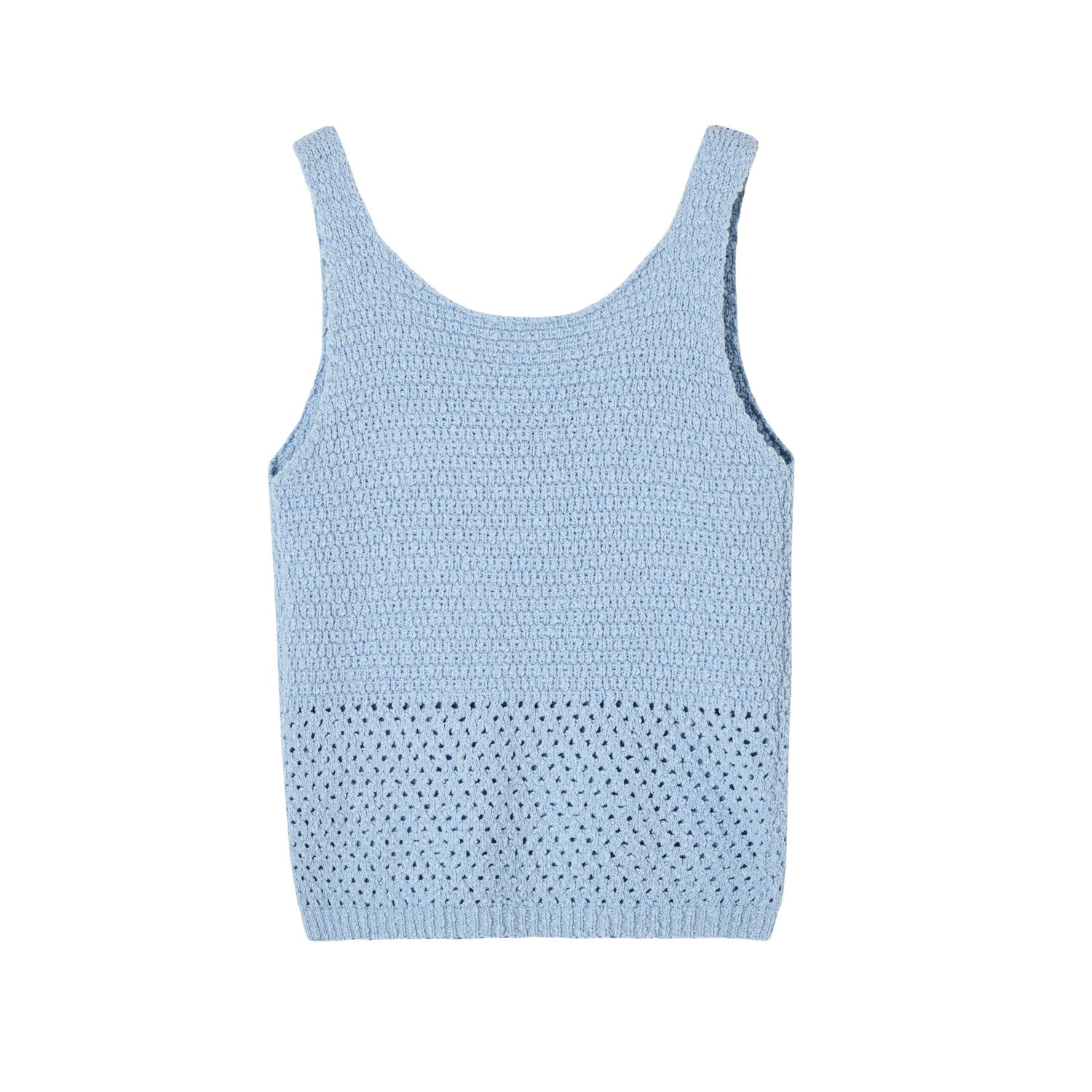 SOMESOWE 3D Handmade Flower Crochet Vest In Blue | MADAX