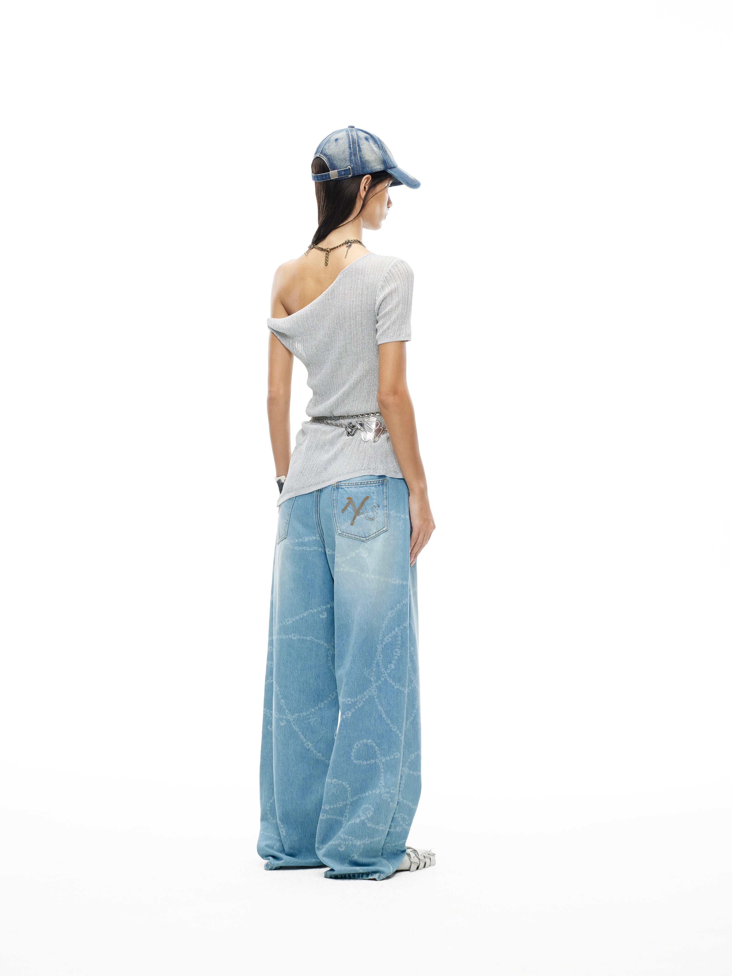 Beverly Blue All-over Print Jeans