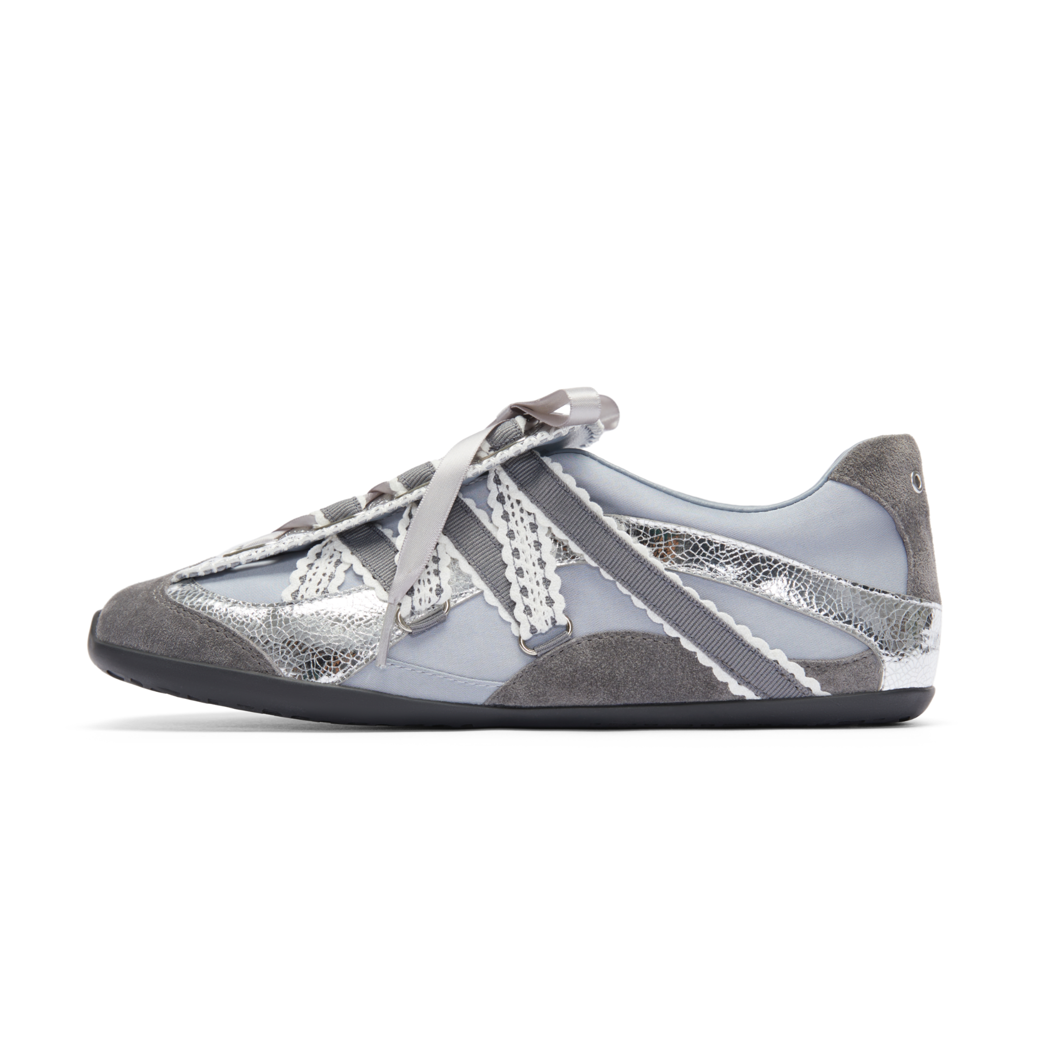 Lalavie Silver-blue Low-top Ballet Shoes