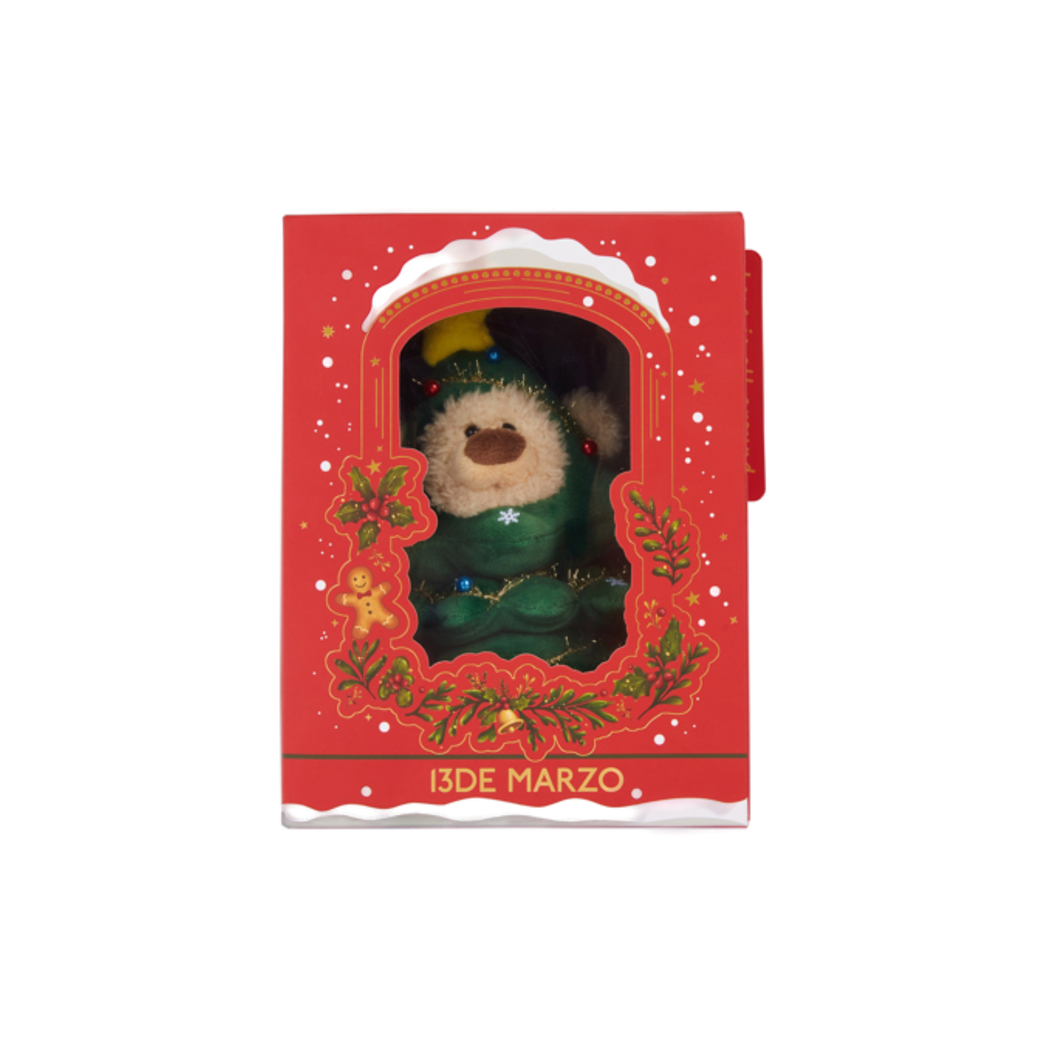 크리스마스 한정판 별 소원 봉제 곰 열쇠고리