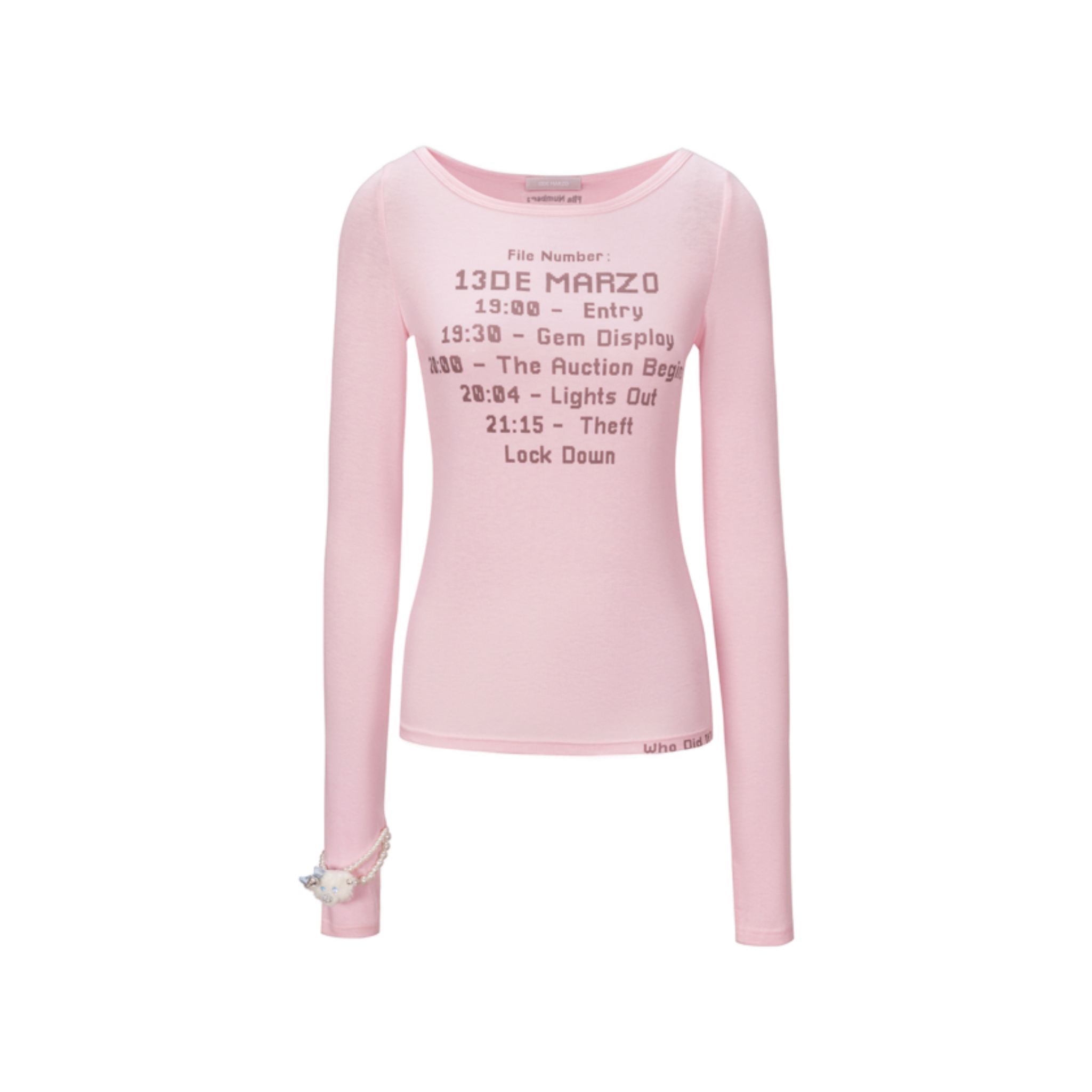 时间线打底T恤 粉色