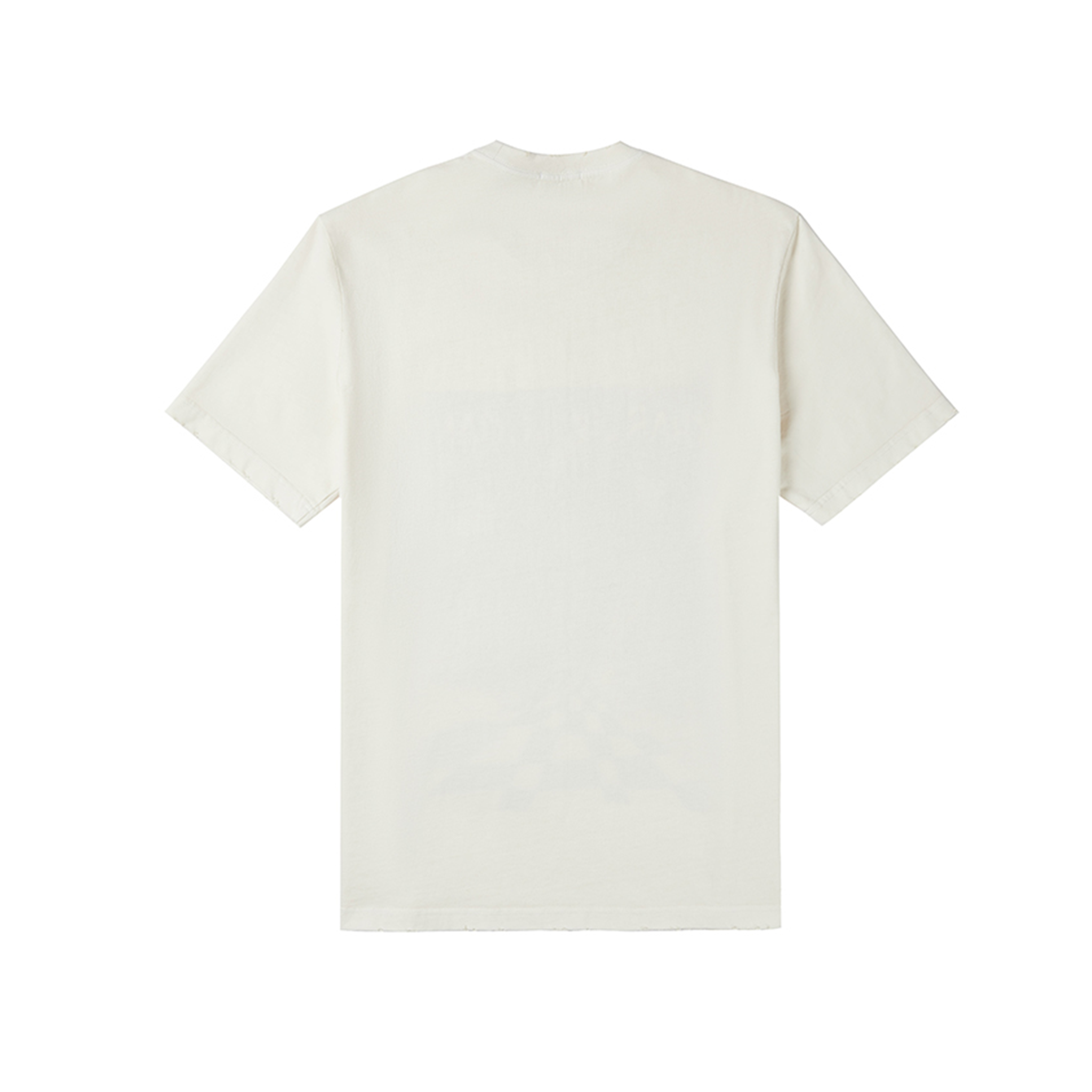 White Distorted Space Vintage Short-Sleeved T-Shirt