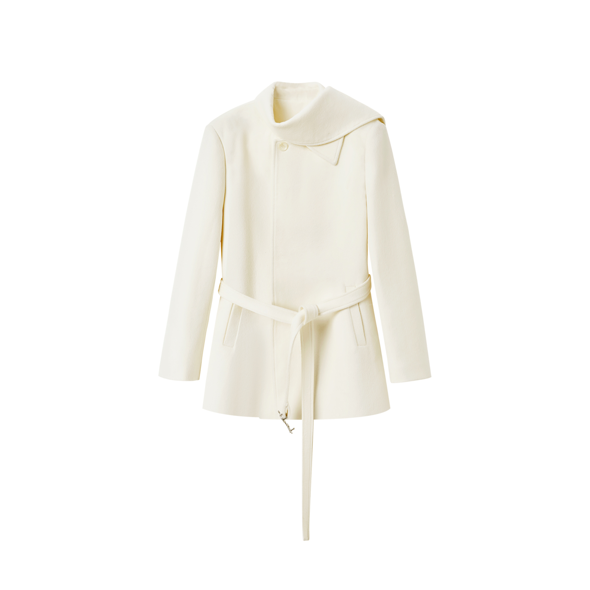 Roy Woolen Coat in White