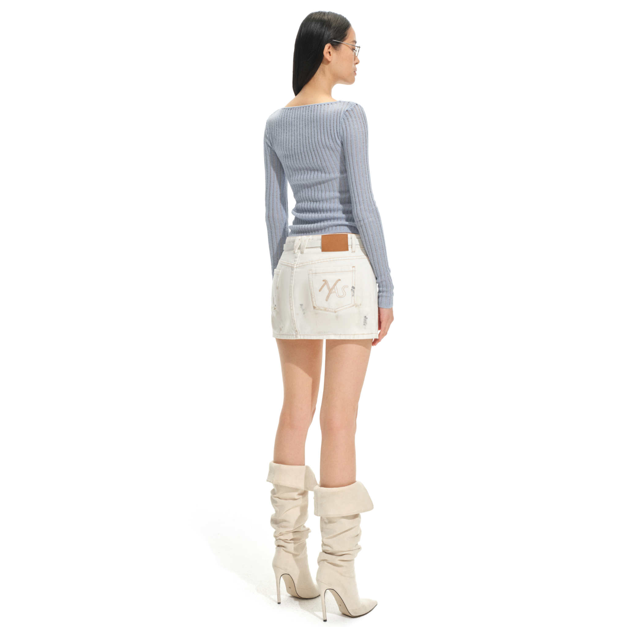 蓝岭针织衫 蓝色