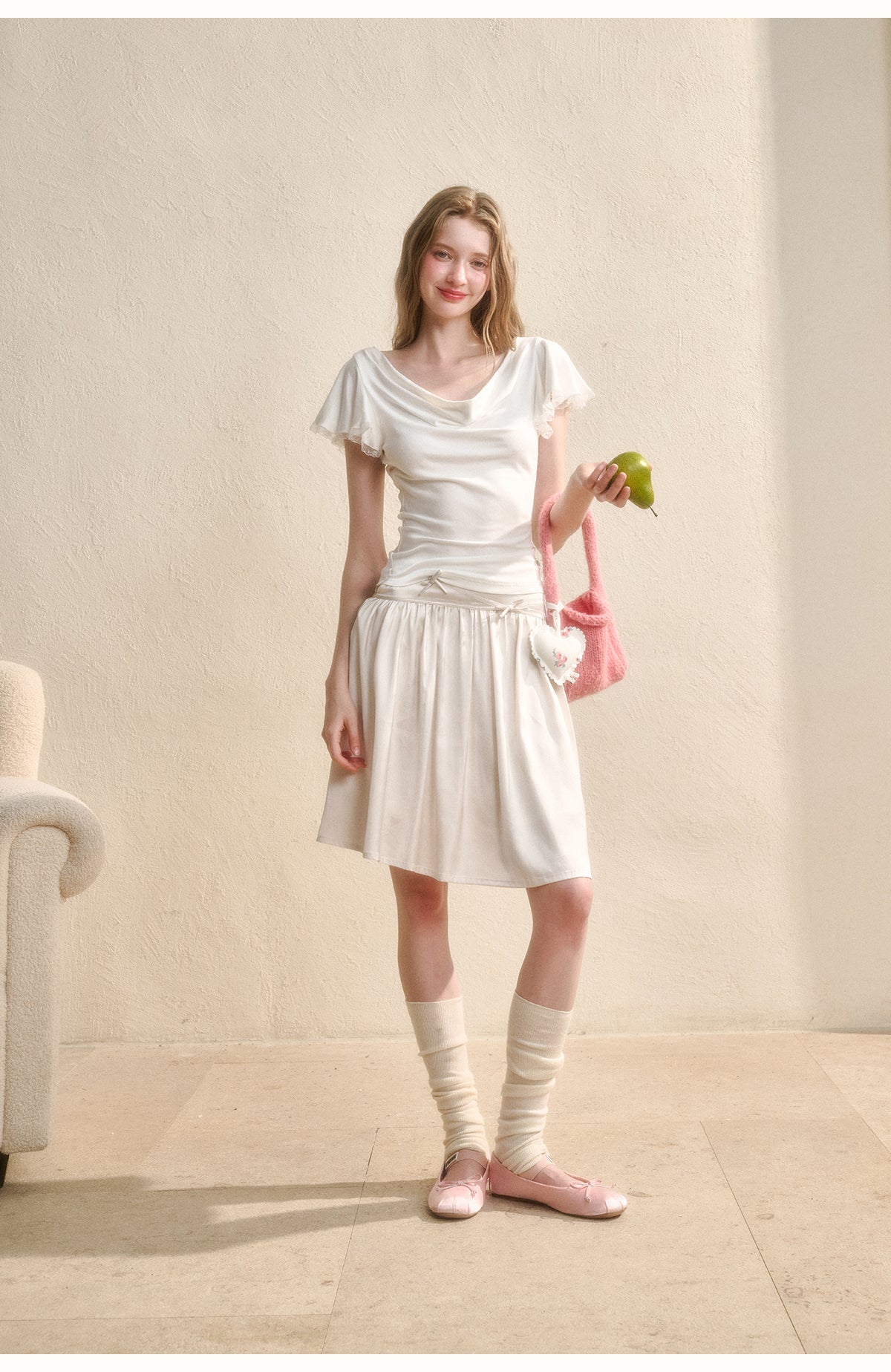 Flowing Light - Apricot Skirt