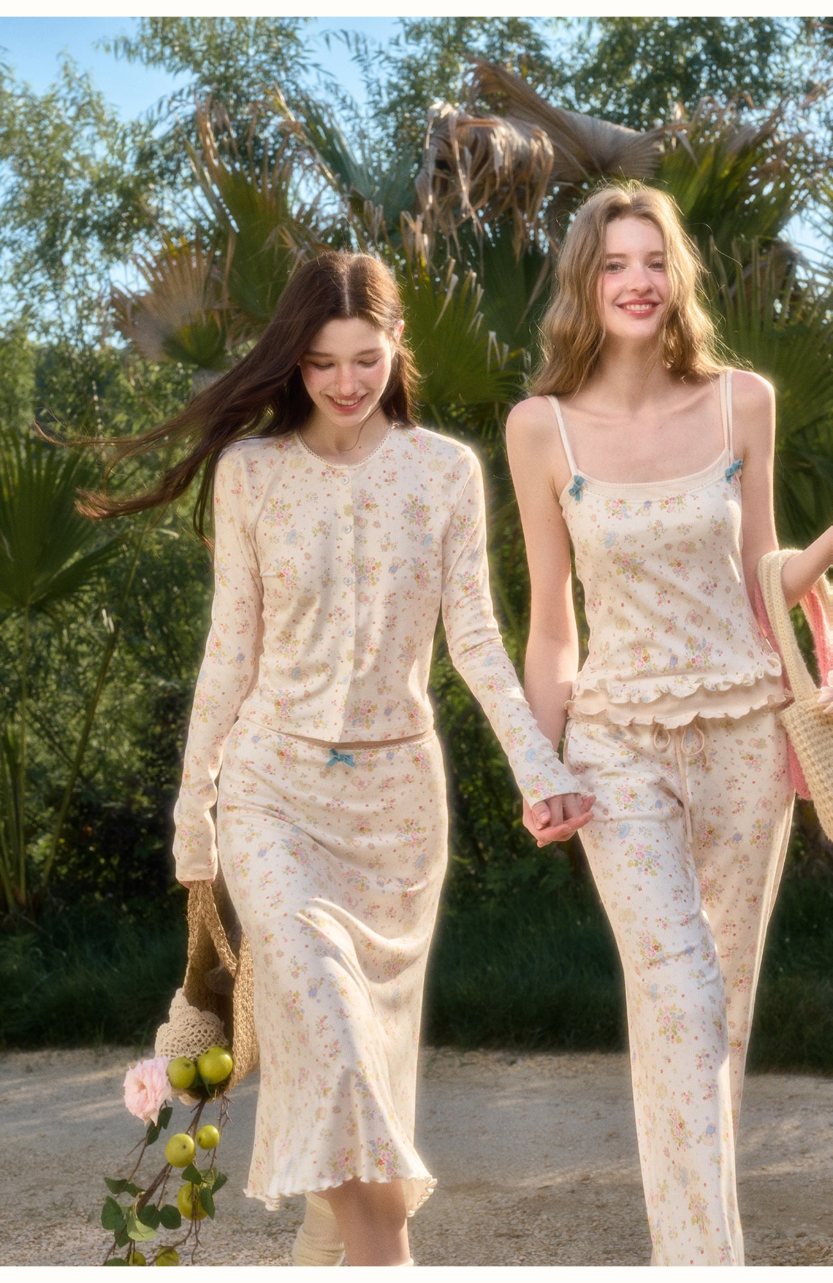 About The Bear-Patterned Cardigan in Beige
