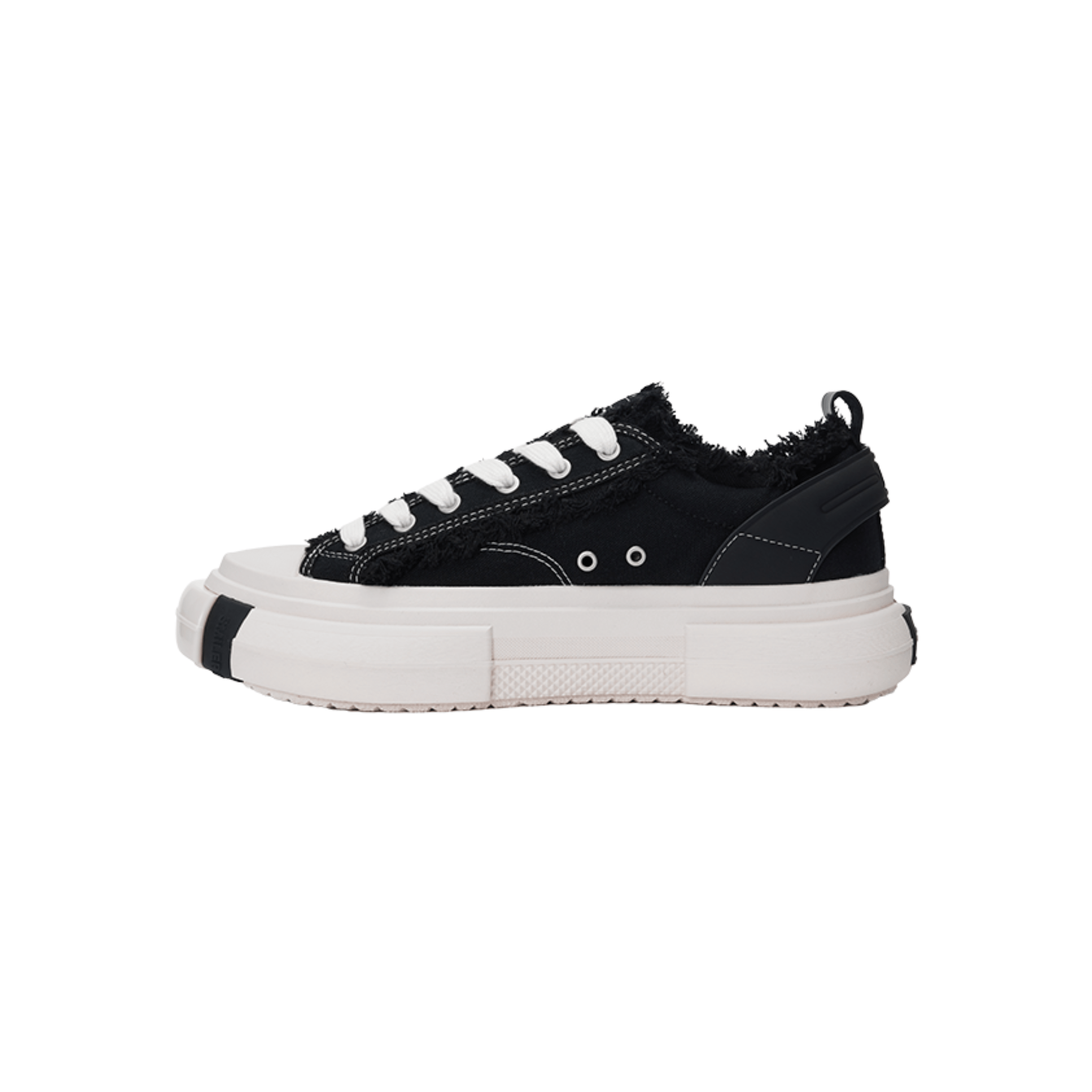 SMILEREPUBLIC 70s Classic Low - top Canvas Shoes in Black | MADAX