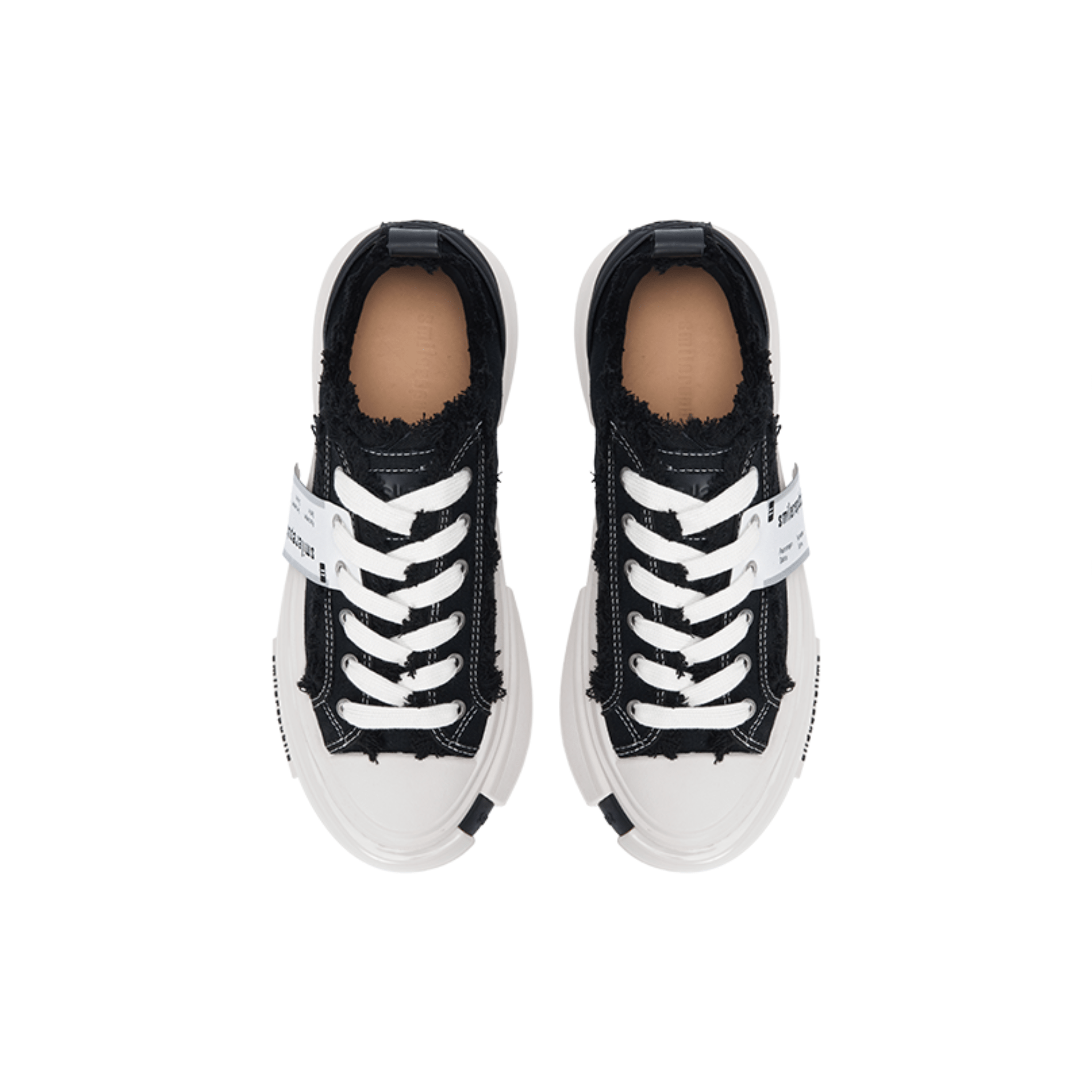 SMILEREPUBLIC 70s Classic Low - top Canvas Shoes in Black | MADAX