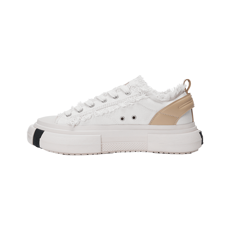 SMILEREPUBLIC 70s Classic Low - top Canvas Shoes in White | MADAX