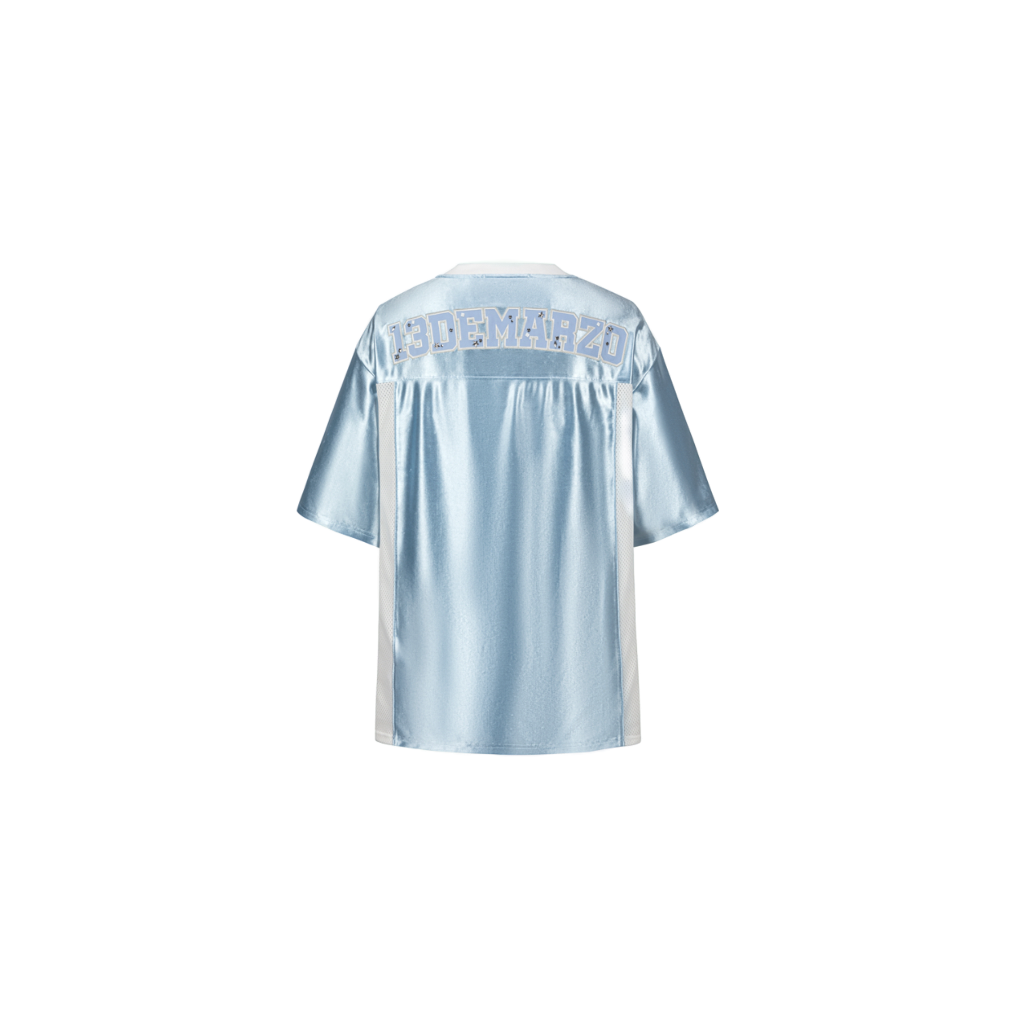 Little Bear Cheerleaders Satin Jersey T-shirt in Blue