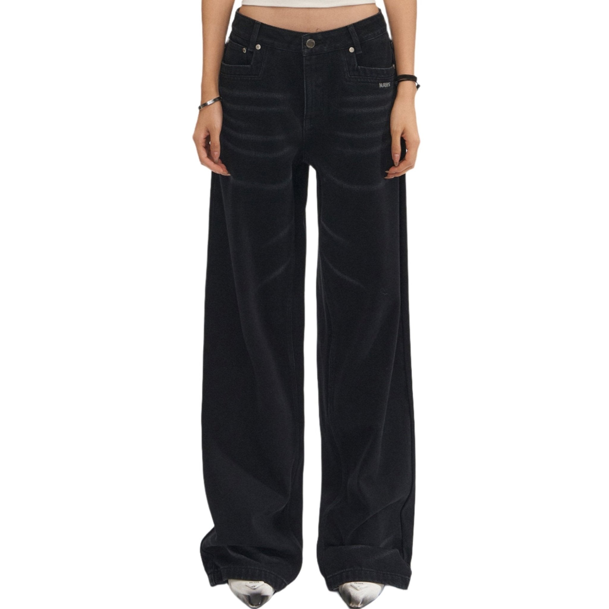 NAWS 9 - 1 Cow Scratch Jeans In Black | MADAX