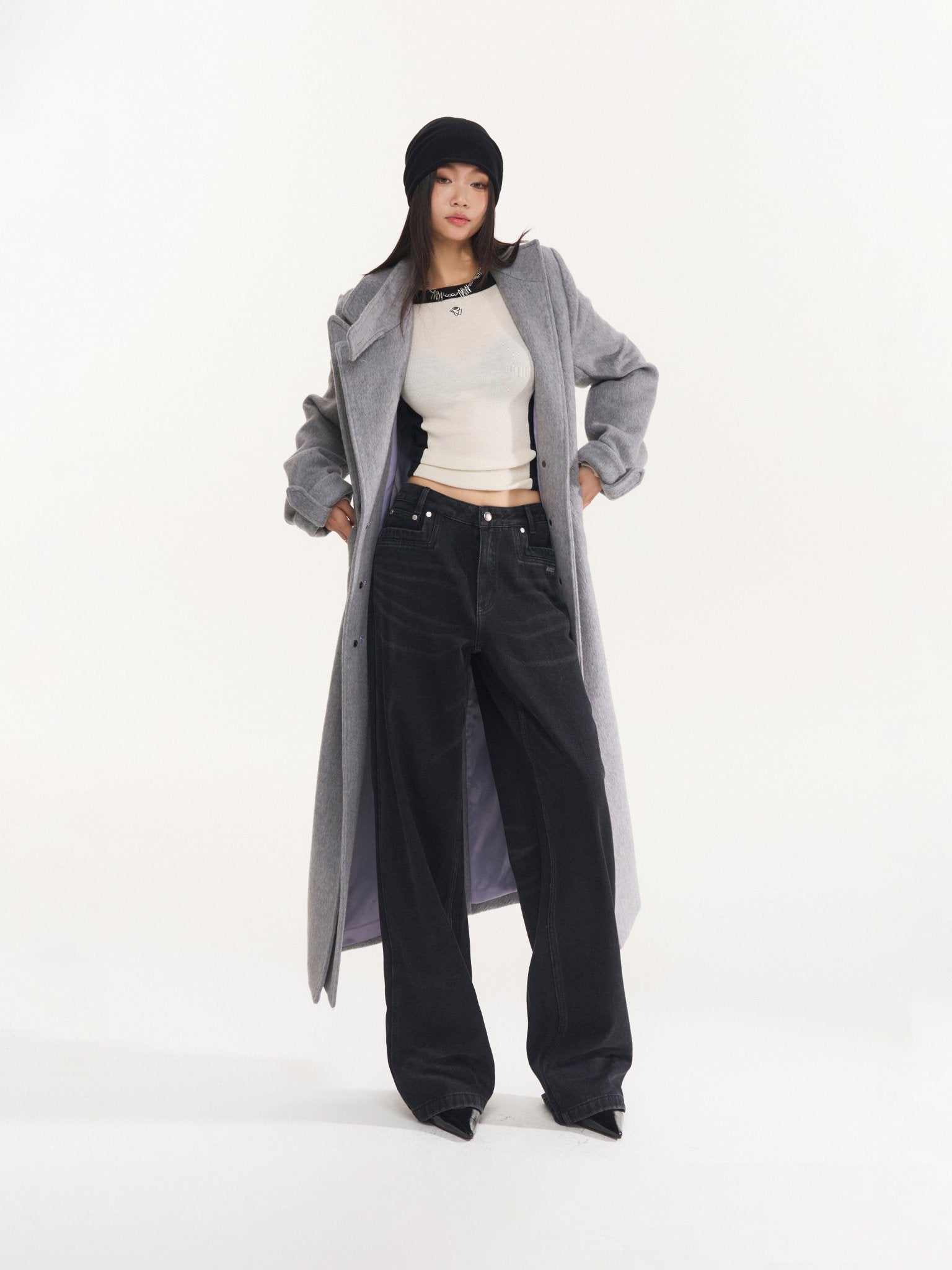 9-1 Cow Scratch Jeans In Black | MADAX
